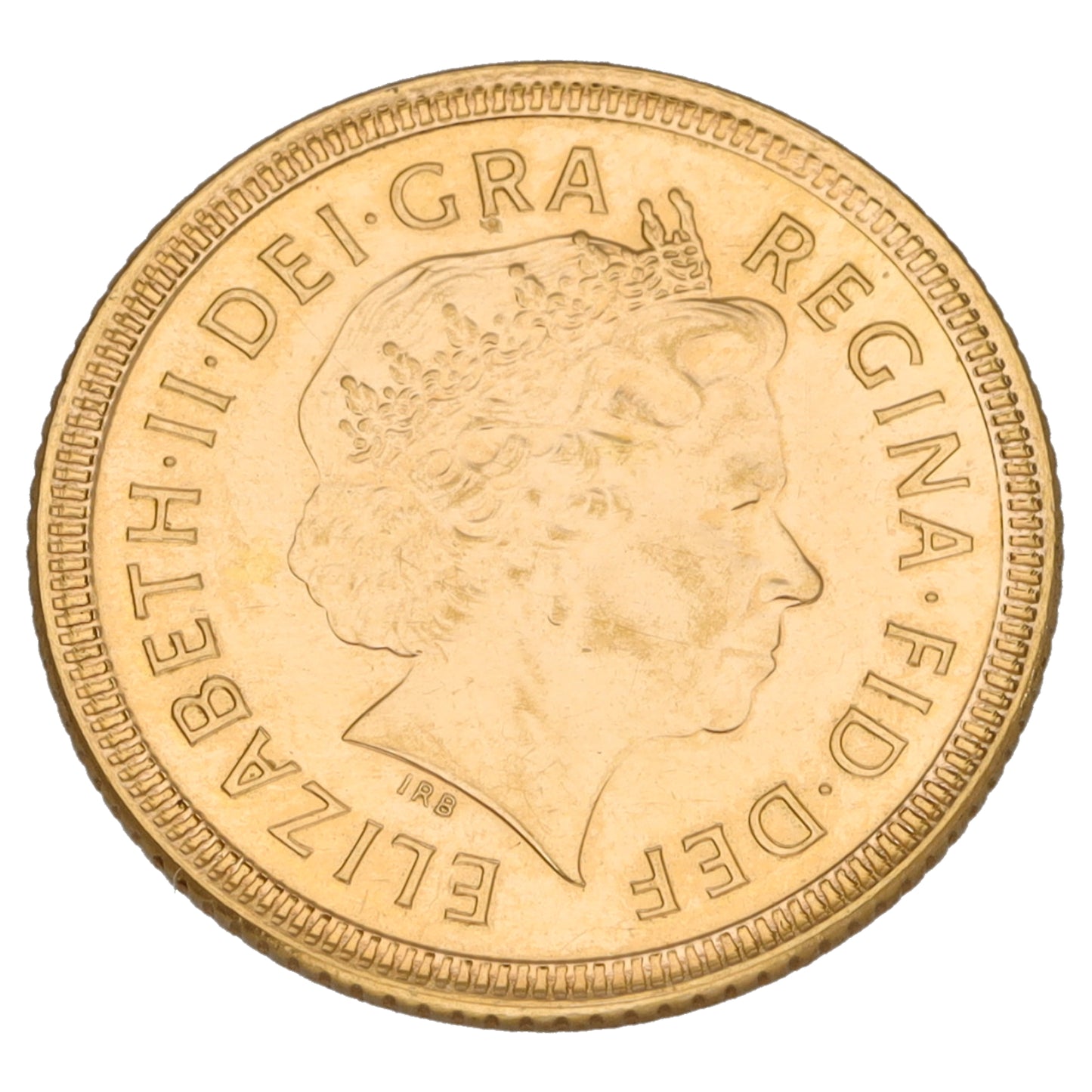 22ct Gold Queen Elizabeth II Half Sovereign Coin 2002