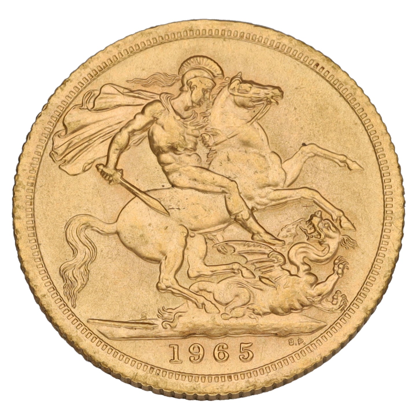 22ct Gold Queen Elizabeth II Full Sovereign Coin 1965