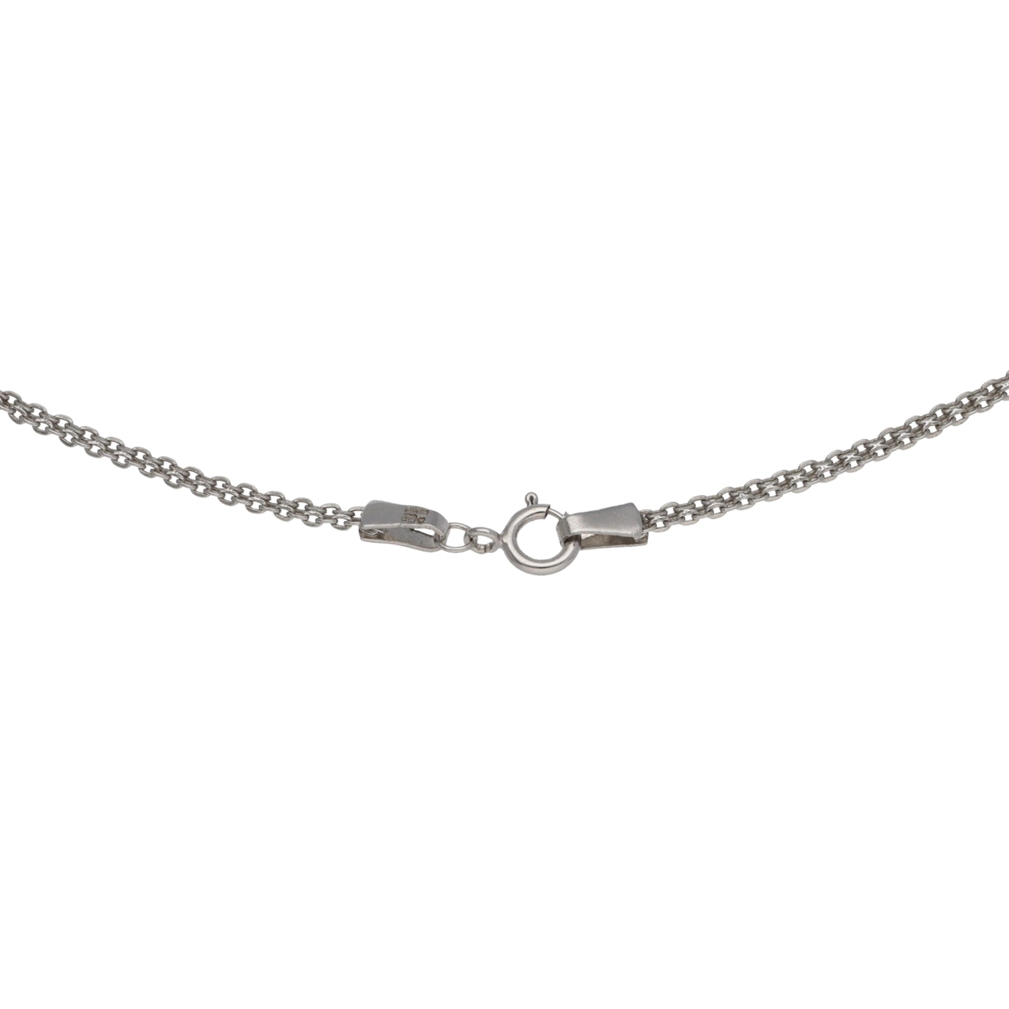 9ct White Gold Cz Fancy Necklace 16"