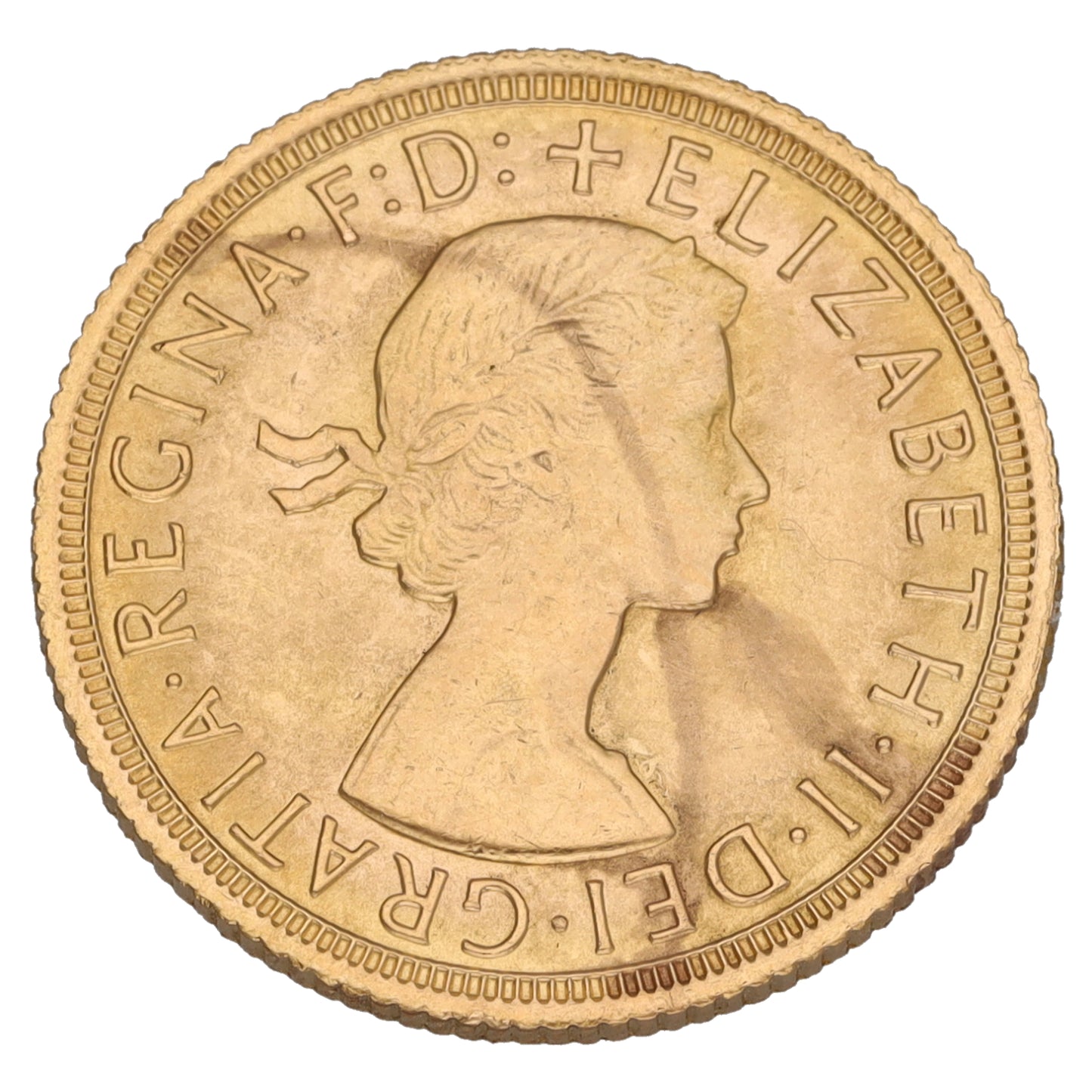 22ct Gold Queen Elizabeth II Full Sovereign Coin 1968