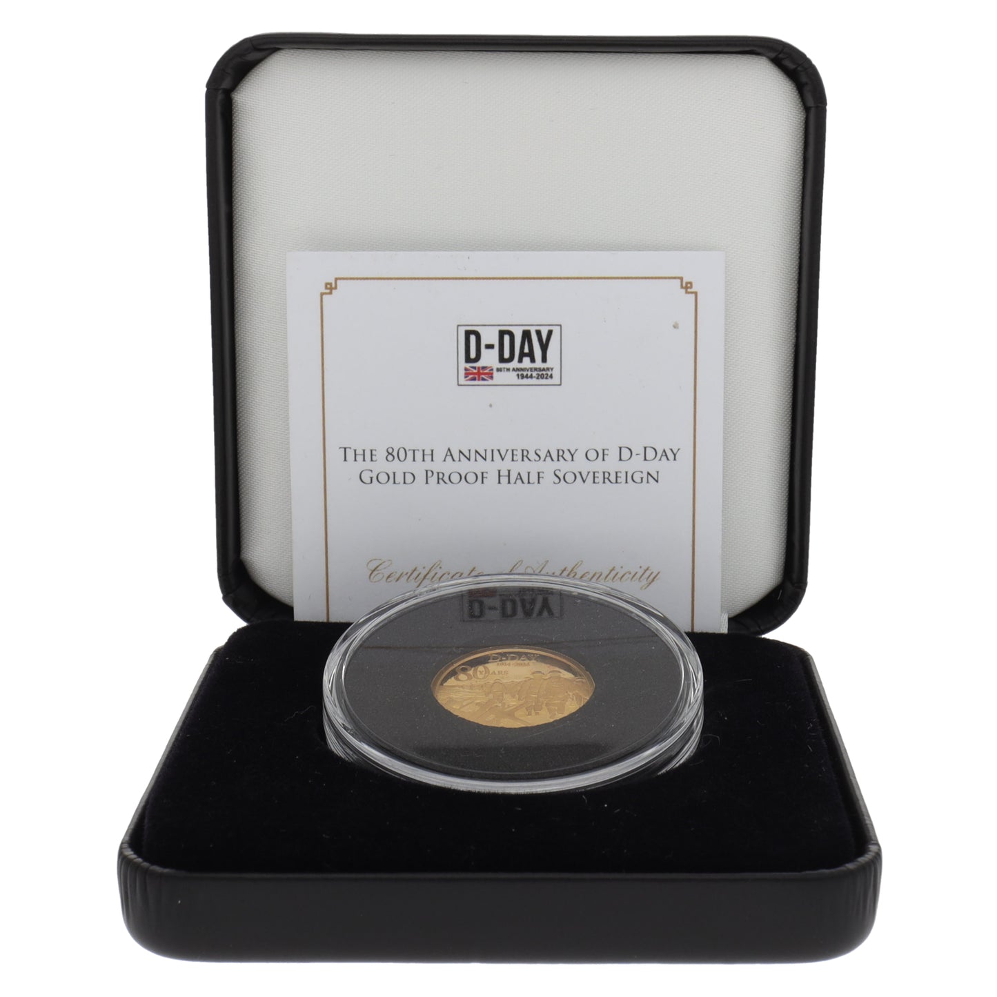 22ct Gold D-Day 80th Anniversary Half Sovereign Coin 2024