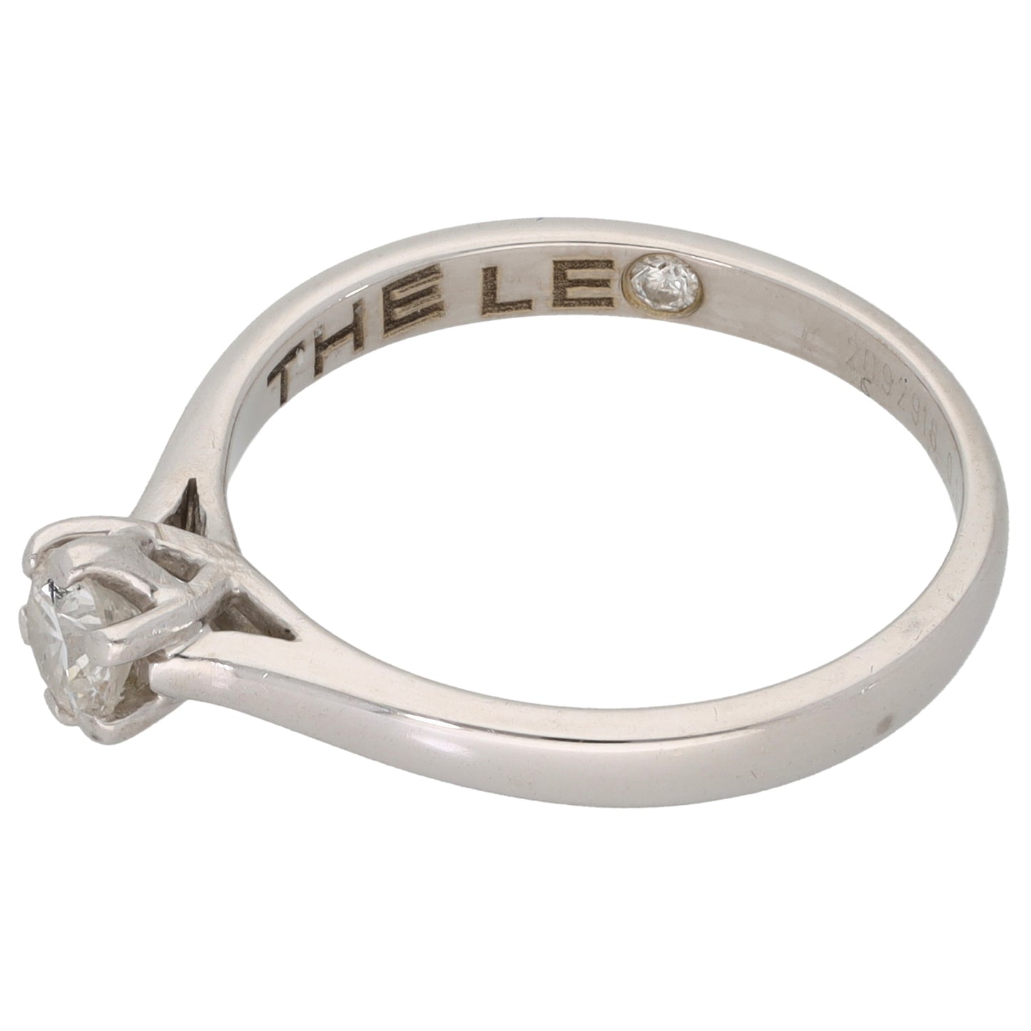 18ct White Gold 0.35ct Diamond Solitaire Ring Size O