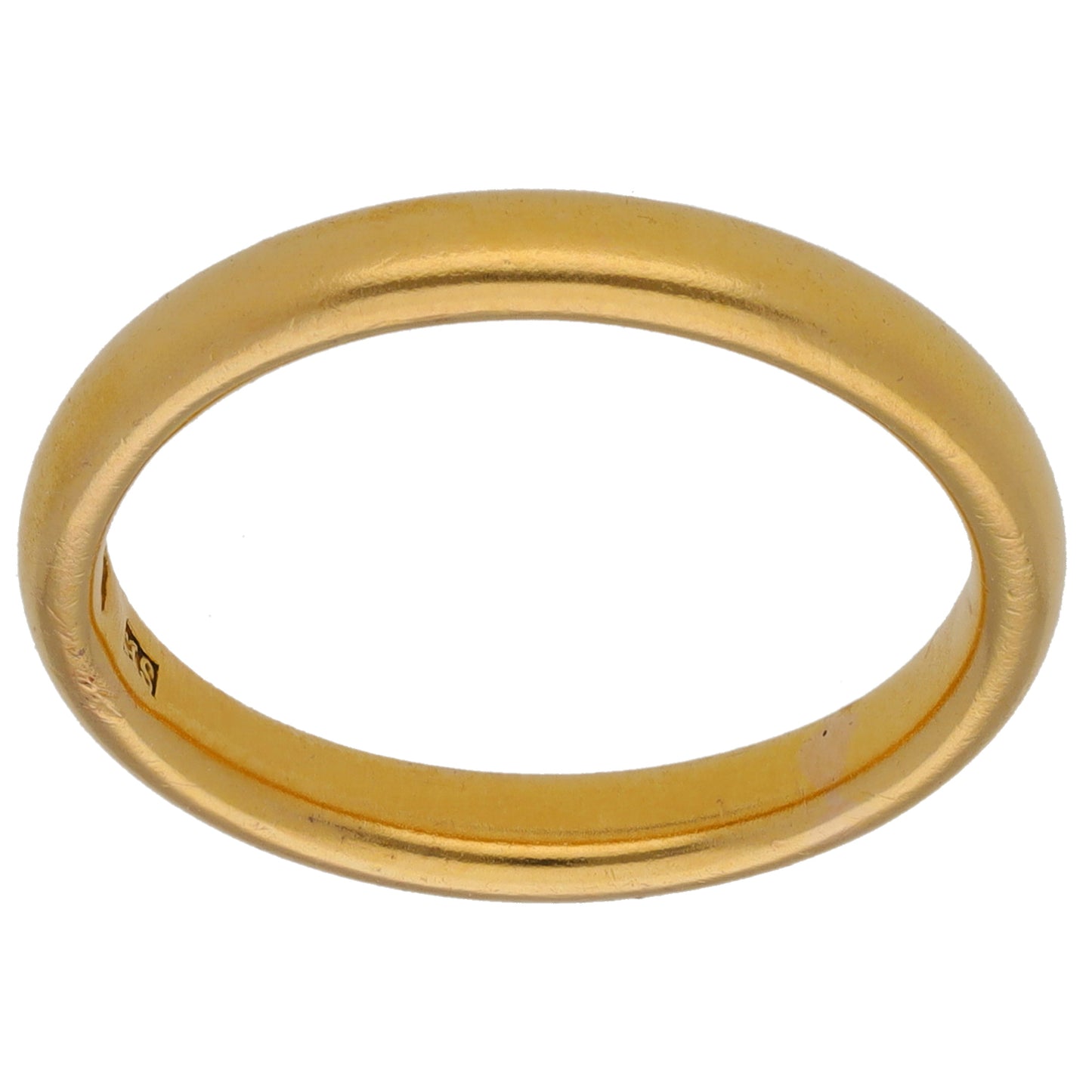 22ct Gold Plain Wedding Ring Size N