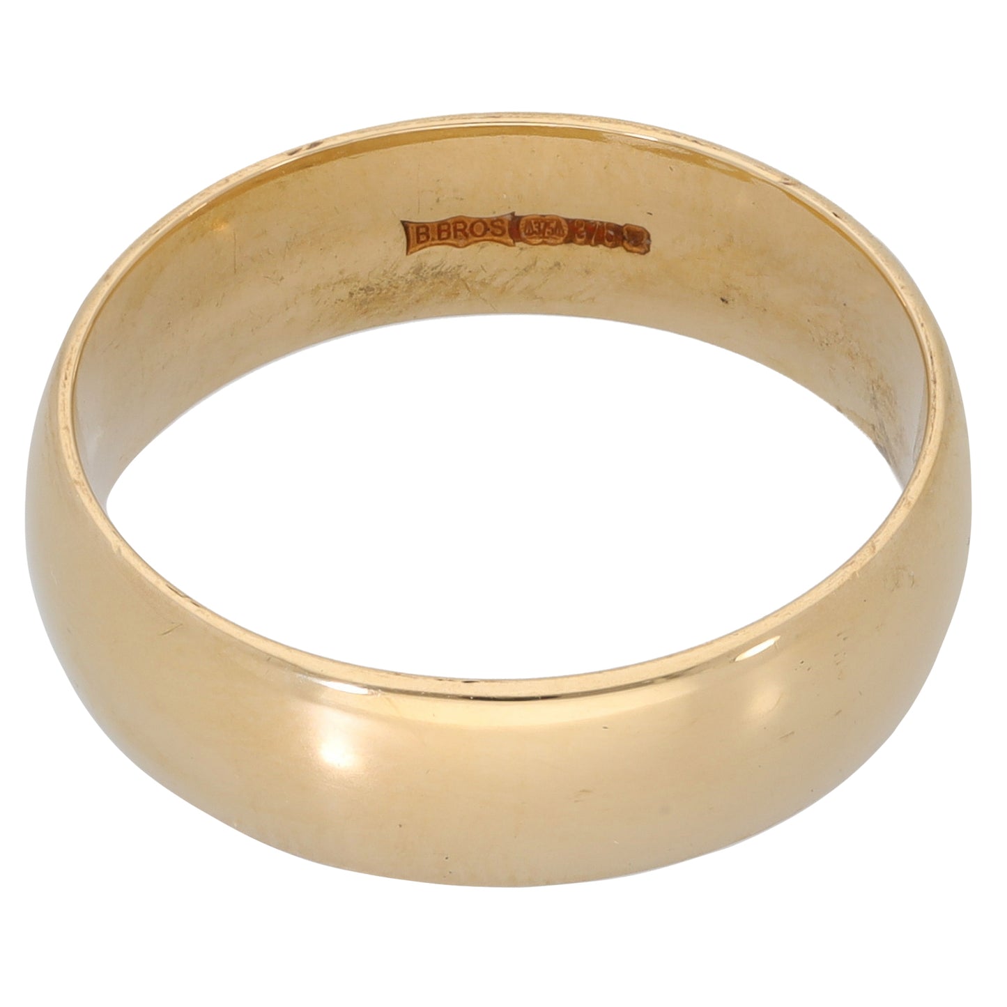9ct Gold Plain Wedding Ring Size R