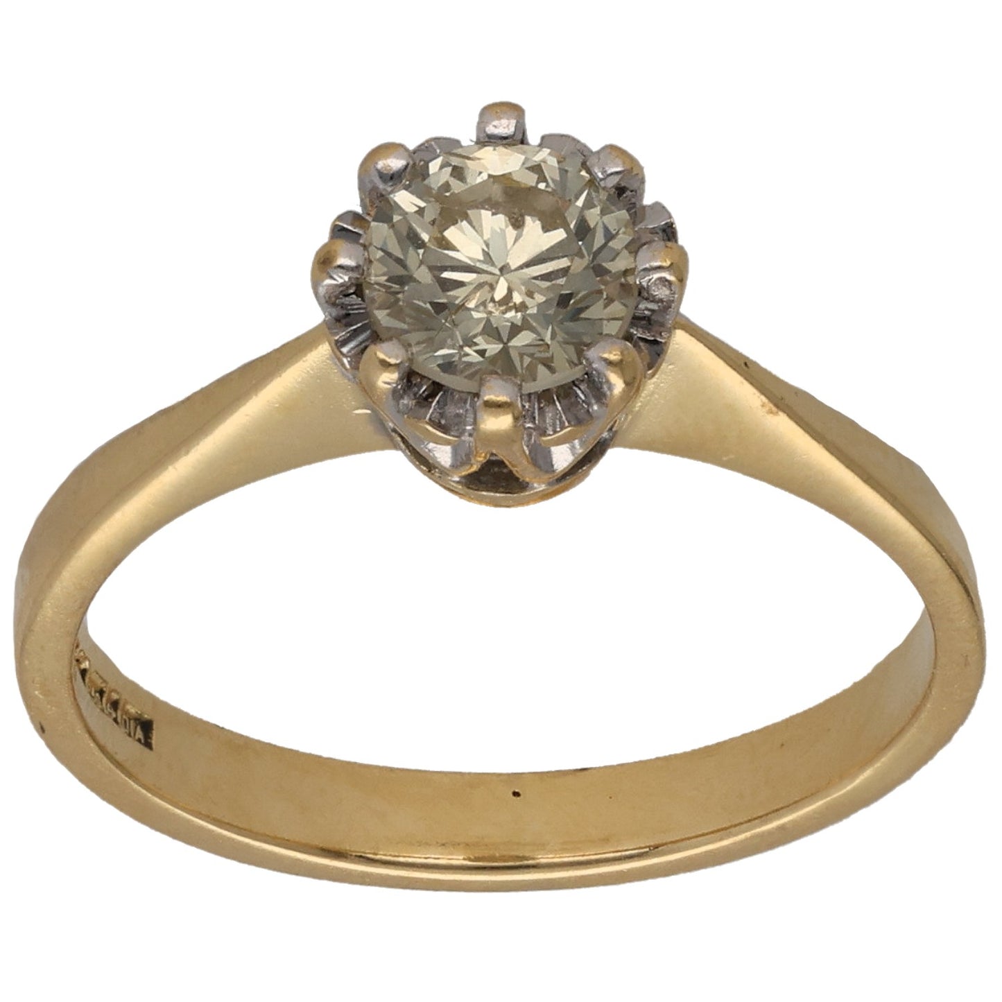 18ct Gold 0.50ct Diamond Solitaire Ring Size K