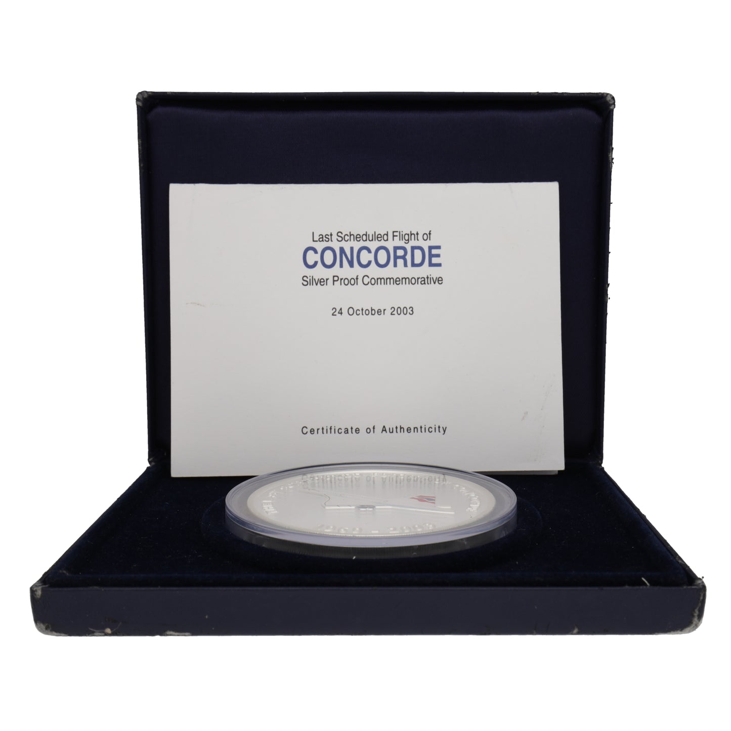Fine Silver Last Scheduled Flight Of Concorde Commemorative Coin