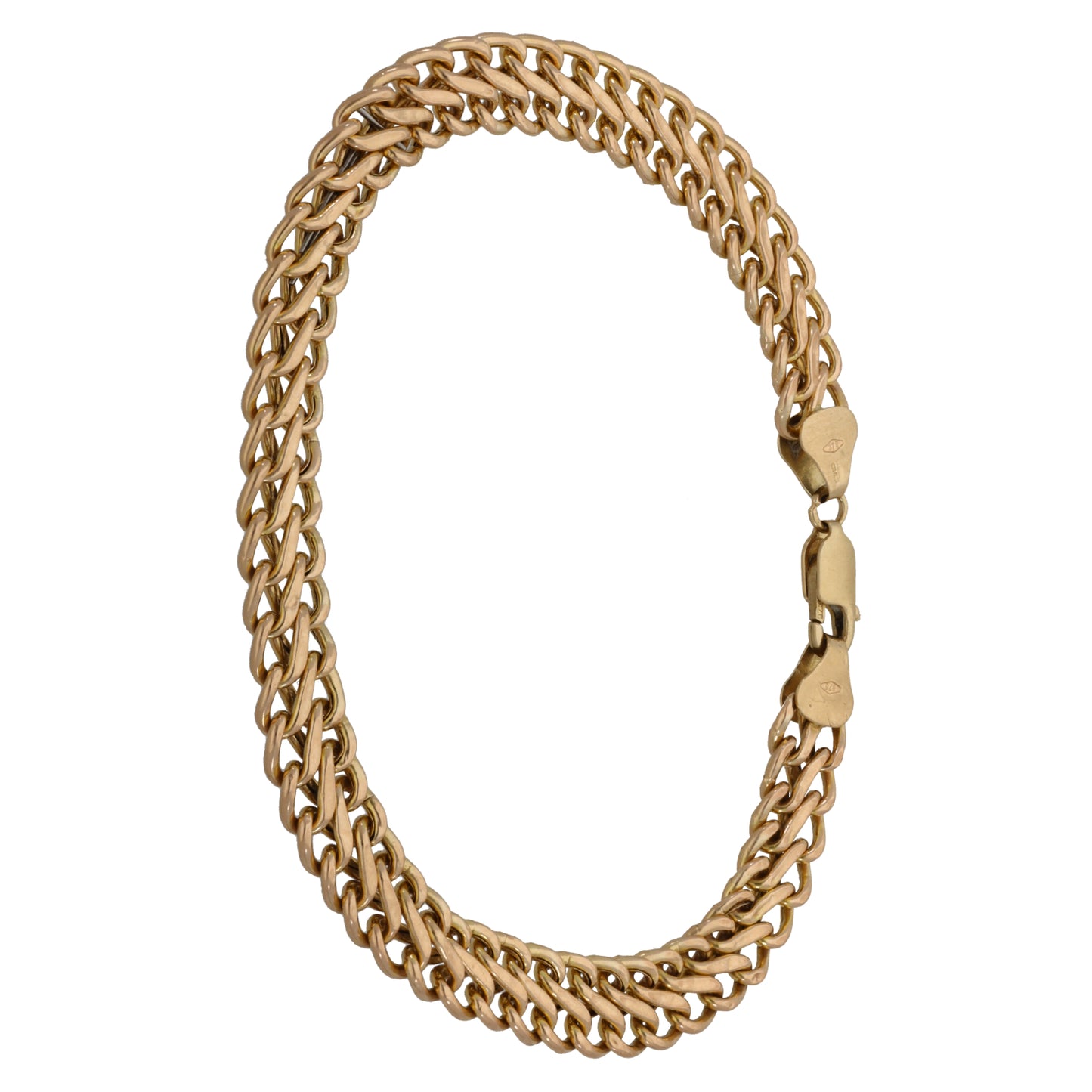 9ct Gold Double Curb Bracelet