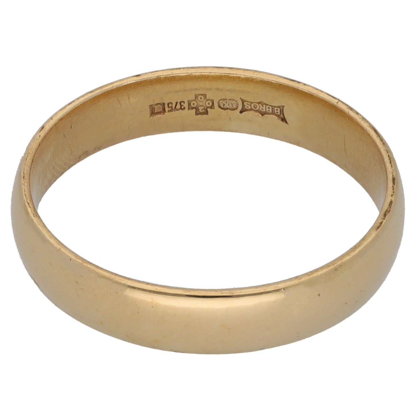 9ct Gold Plain Wedding Ring Size W