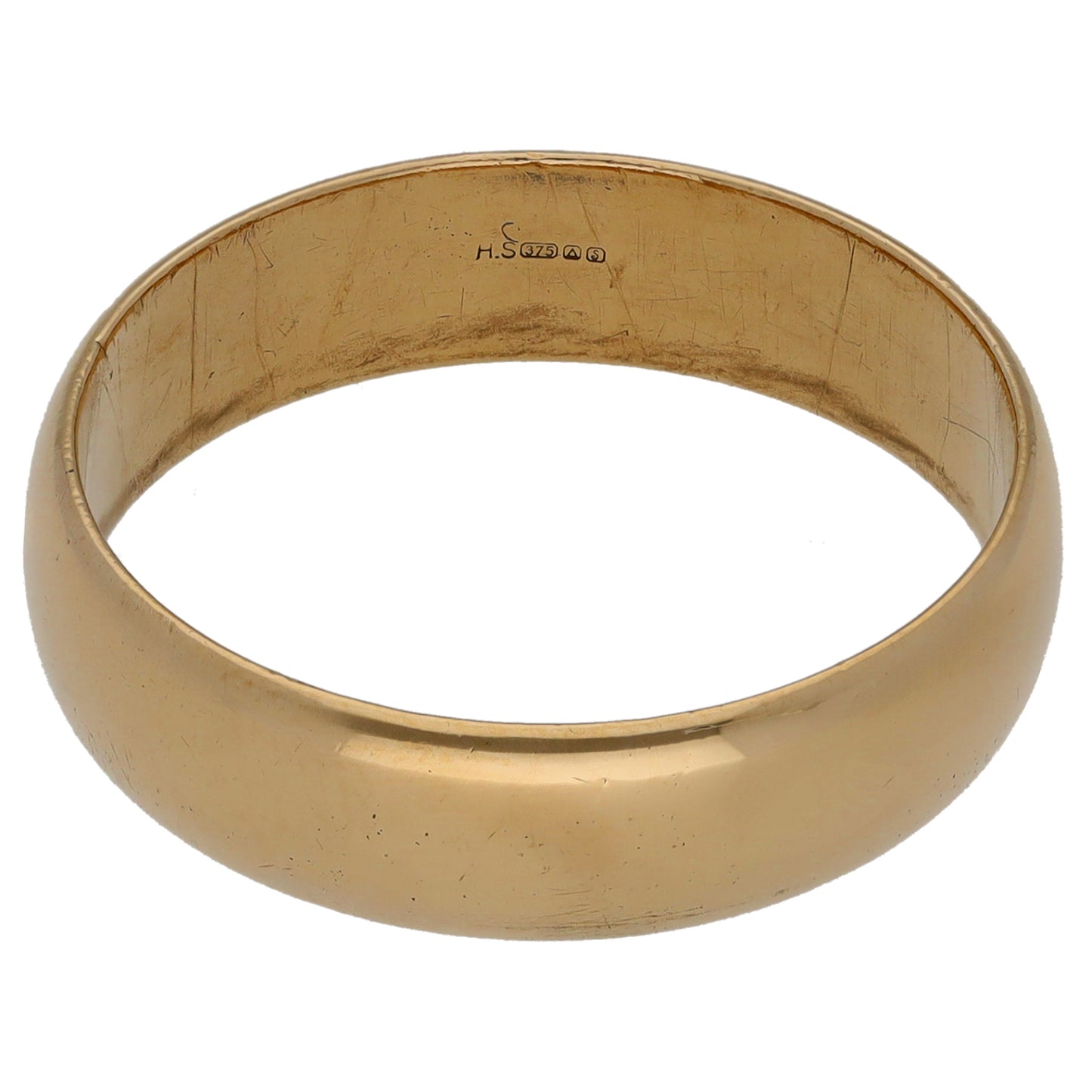 9ct Gold Plain Wedding Ring Size T