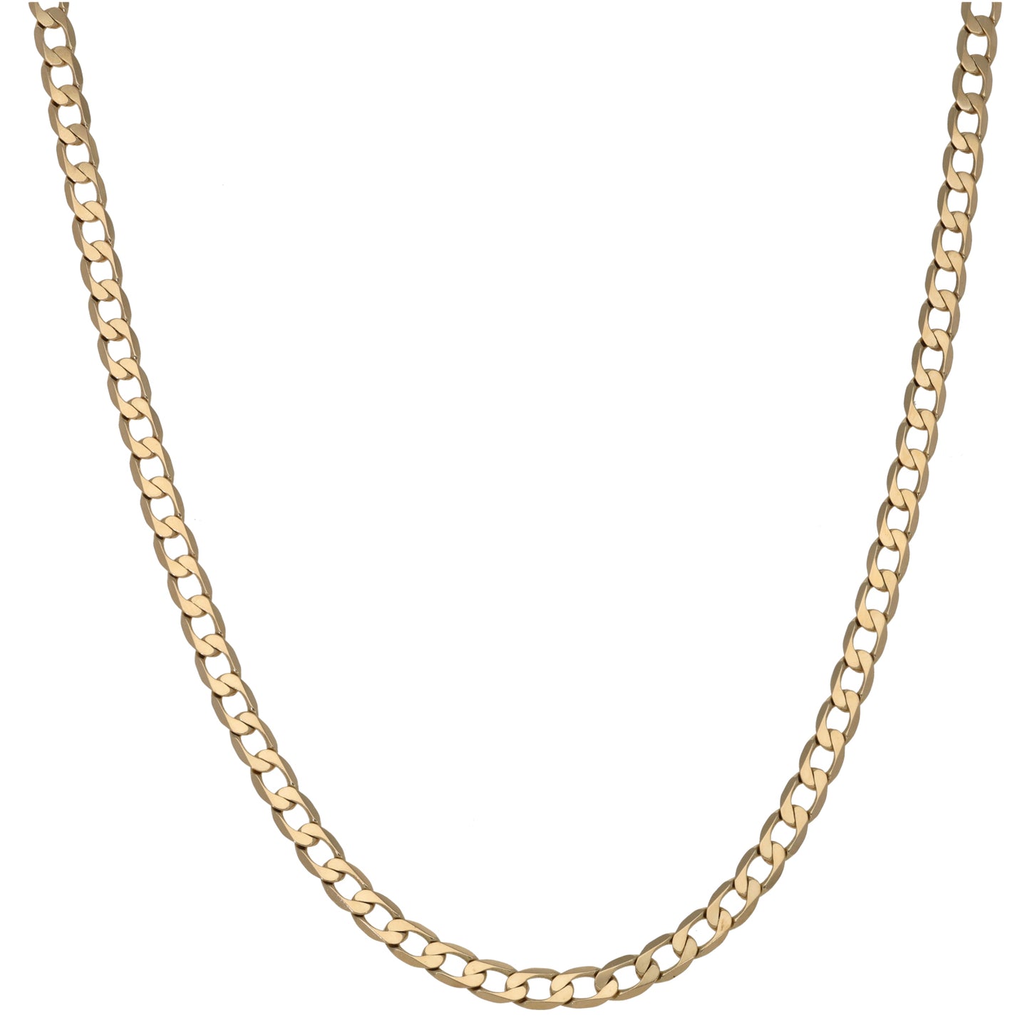 9ct Gold Curb Chain 18"