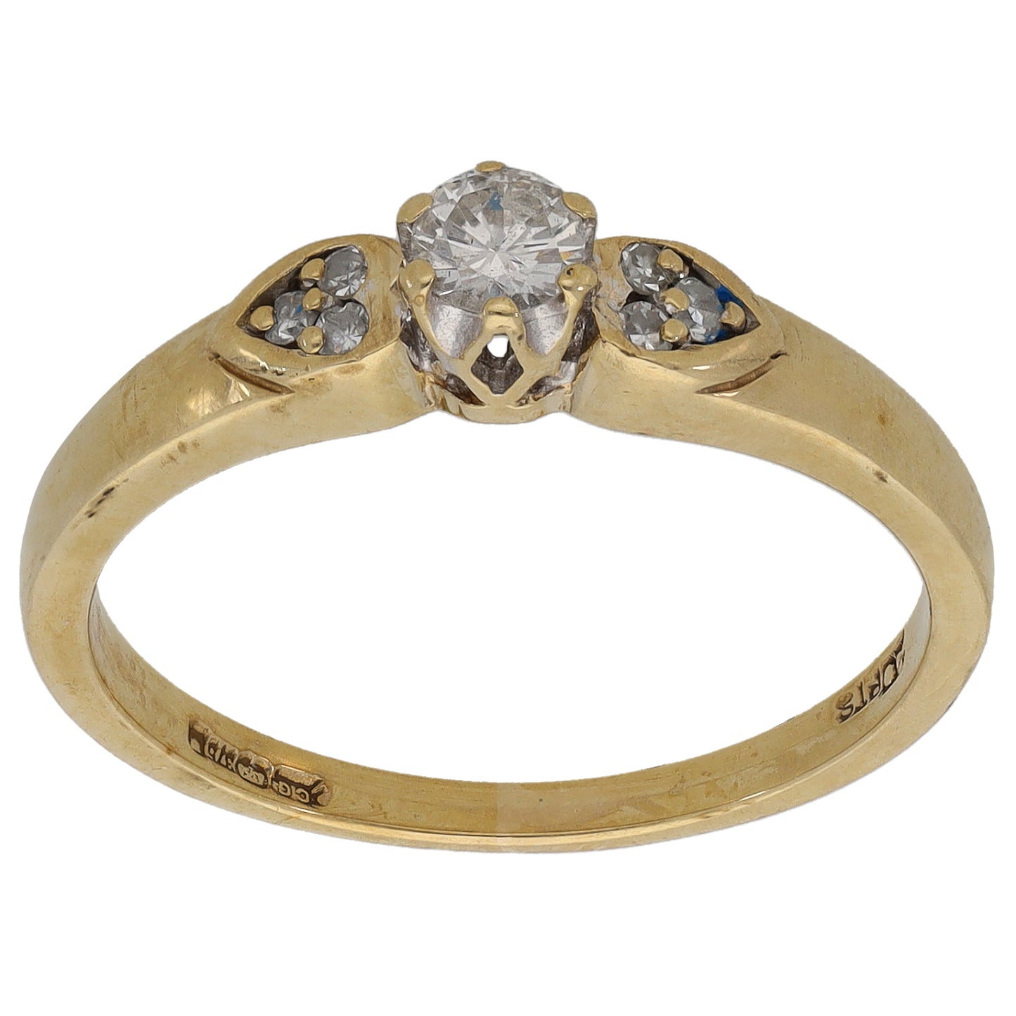 9ct Gold 0.18ct Diamond Dress/Cocktail Ring Size O