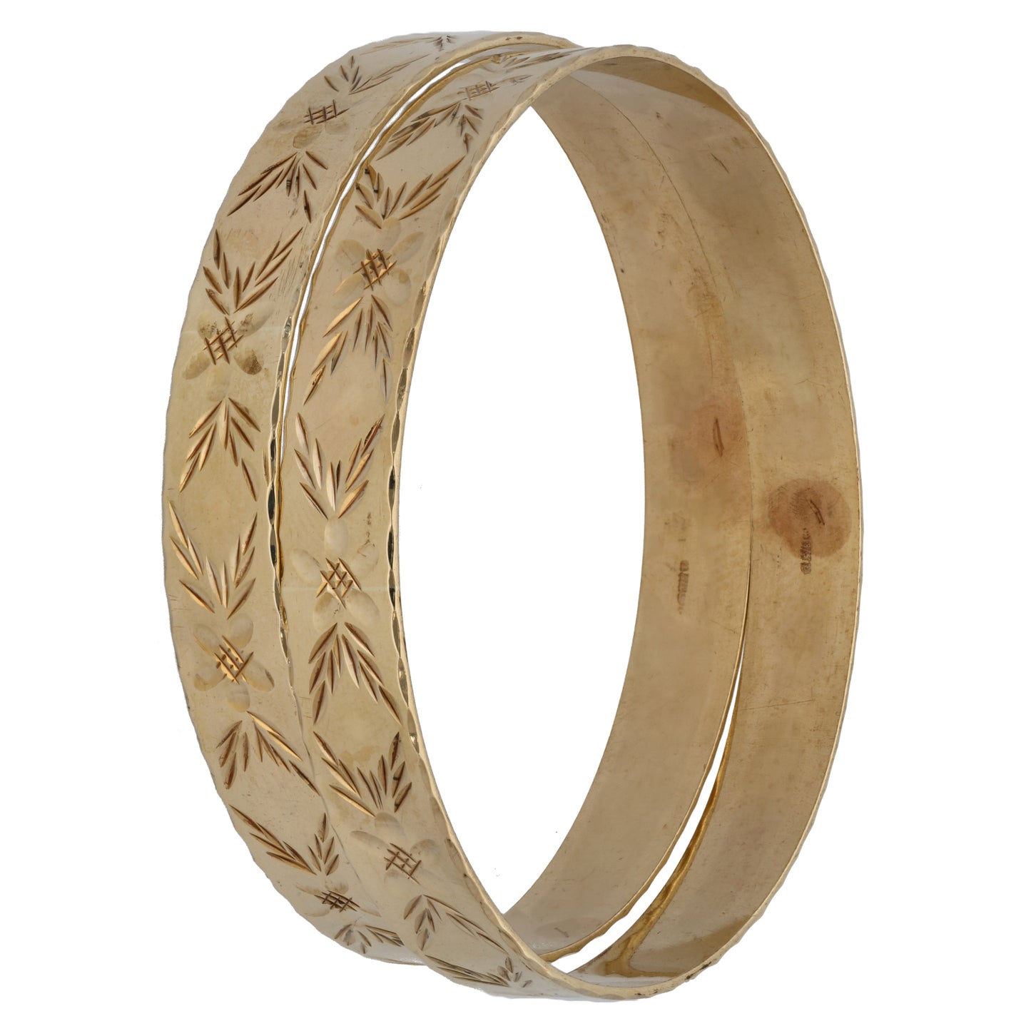 9ct Gold Set of 2 Bangles