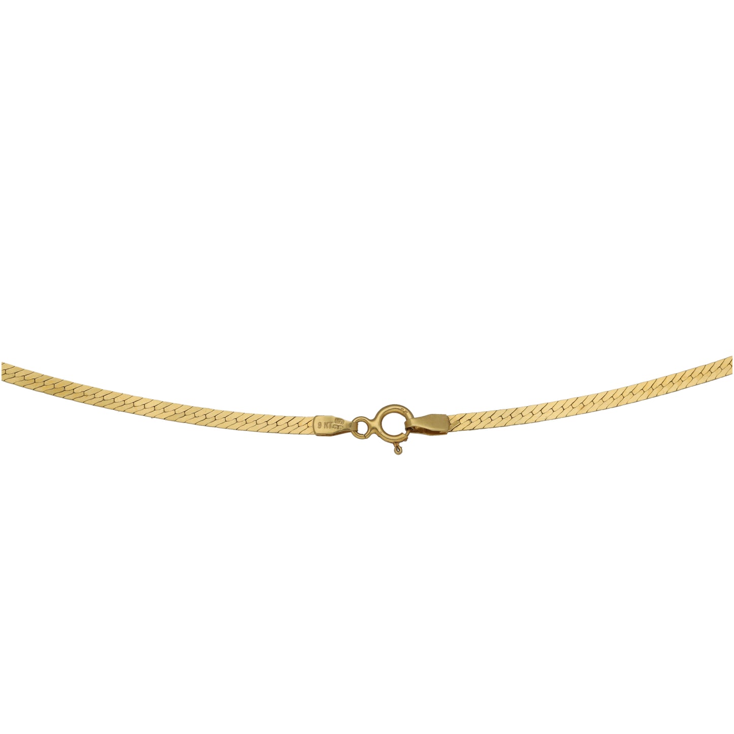 9ct Gold Herringbone Chain 17"