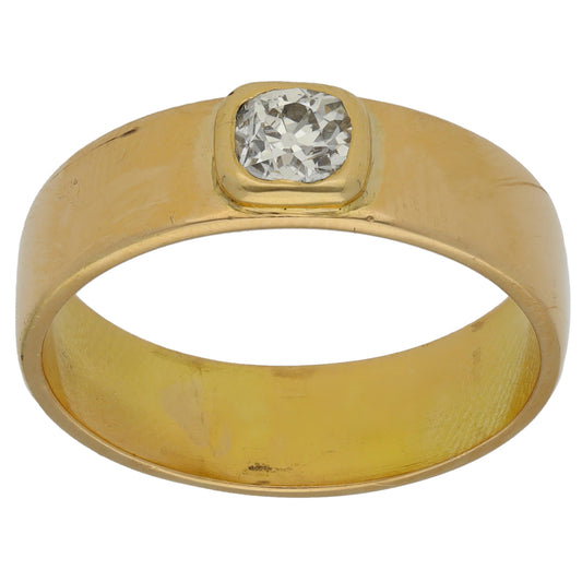 18ct Gold 0.42ct Diamond Solitaire Ring Size T