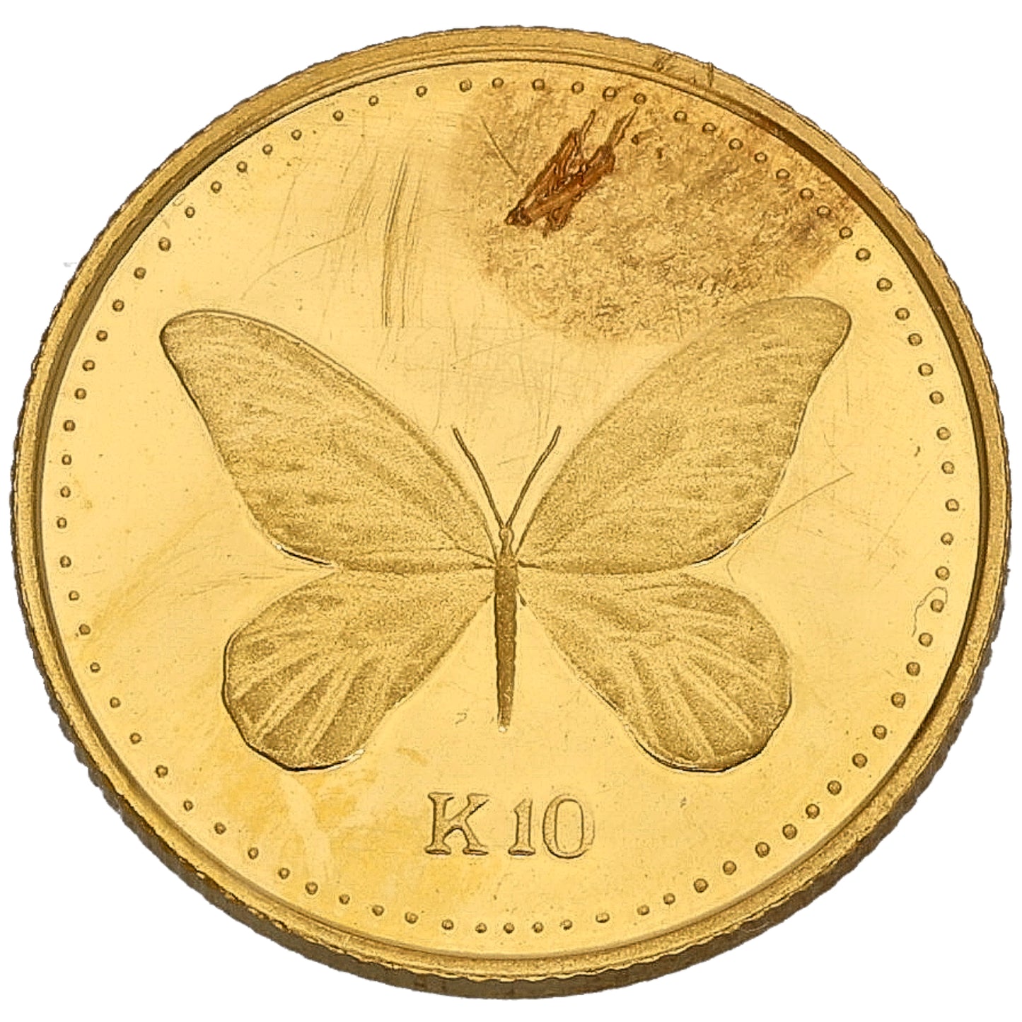22ct Gold Papua New Guinea Butterfly Coin 1992