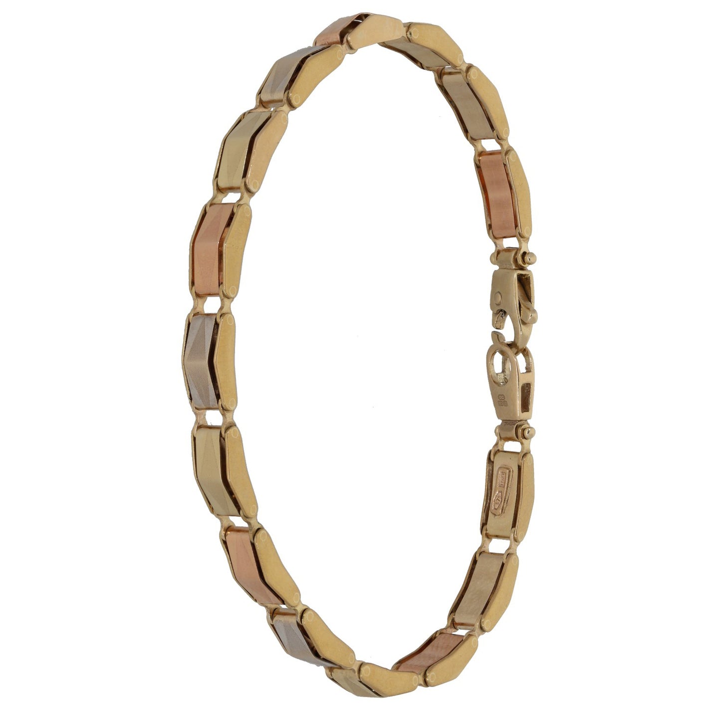 9ct Tricolour Gold Alternative Bracelet