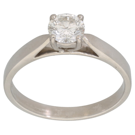 Platinum 0.65ct Diamond Solitaire Ring Size P