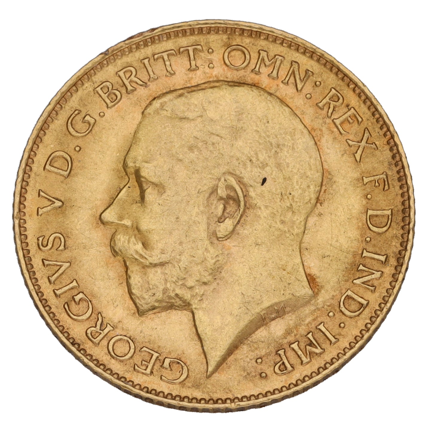22ct Gold King George V Half Sovereign Coin 1914