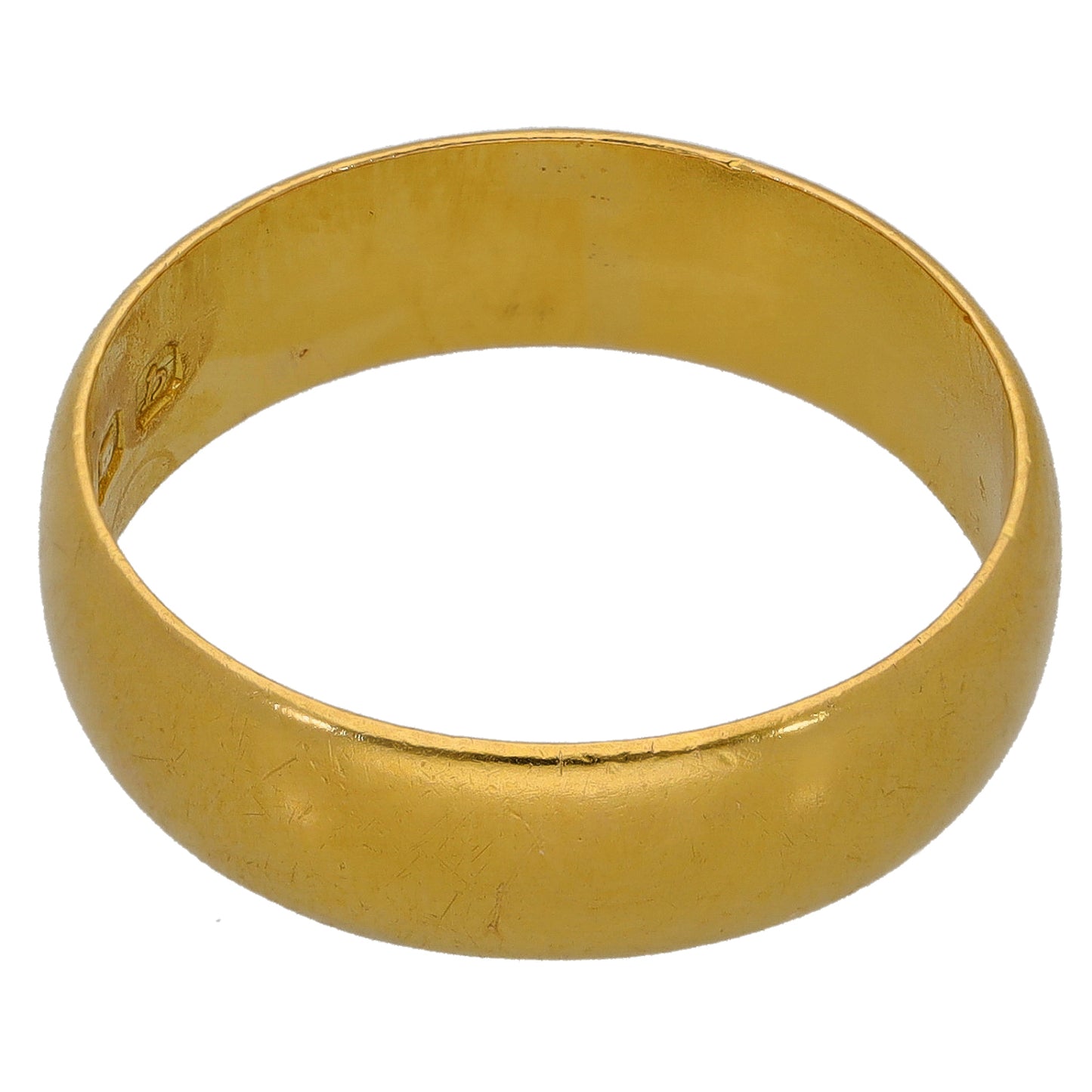 22ct Gold Plain Wedding Ring Size Q