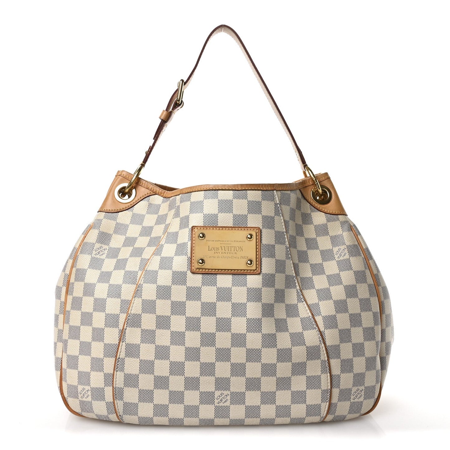 Louis Vuitton Galliera PM Damier Azur Coated Canvas Bag - Off White & Blue