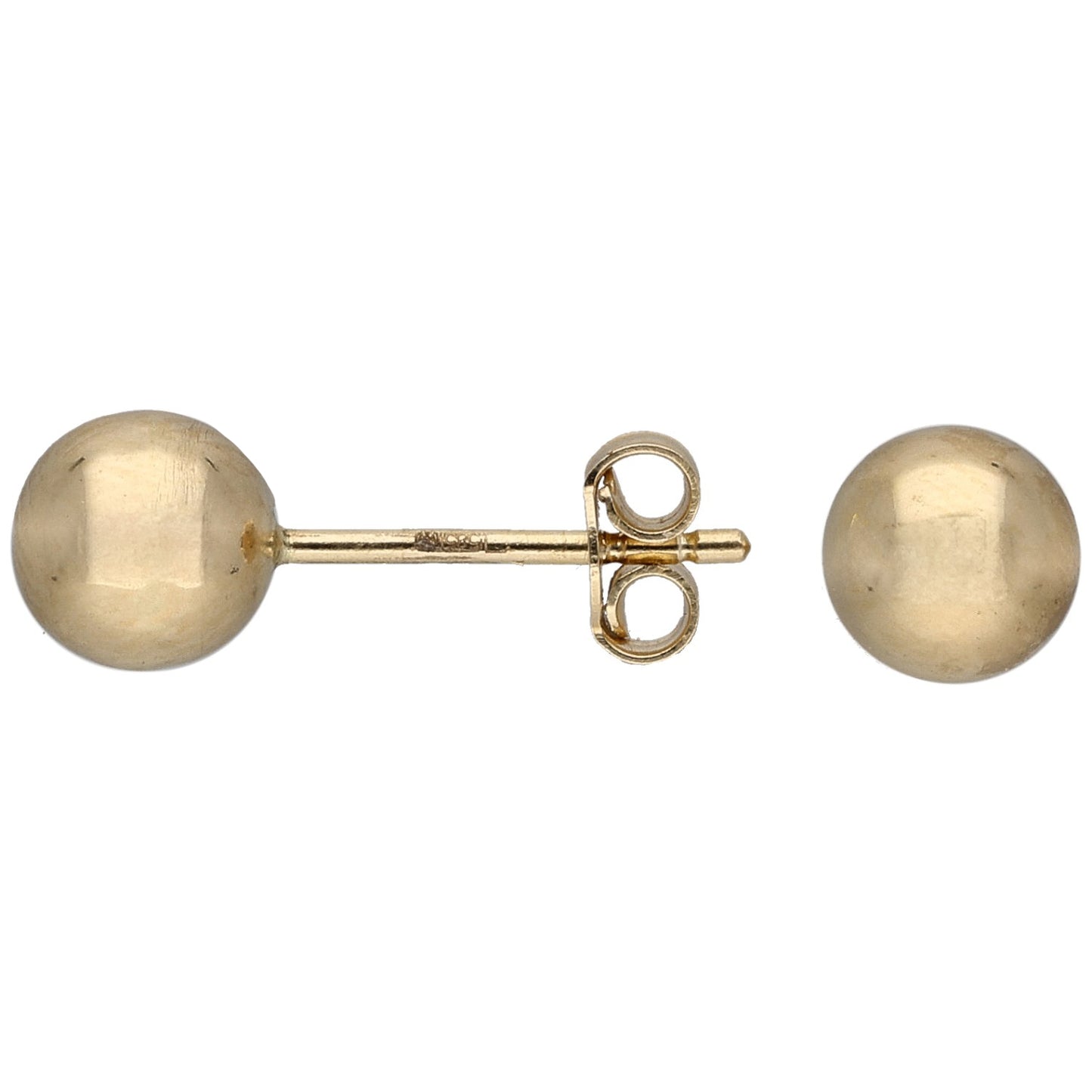 New 14ct Gold Ball Stud Earrings