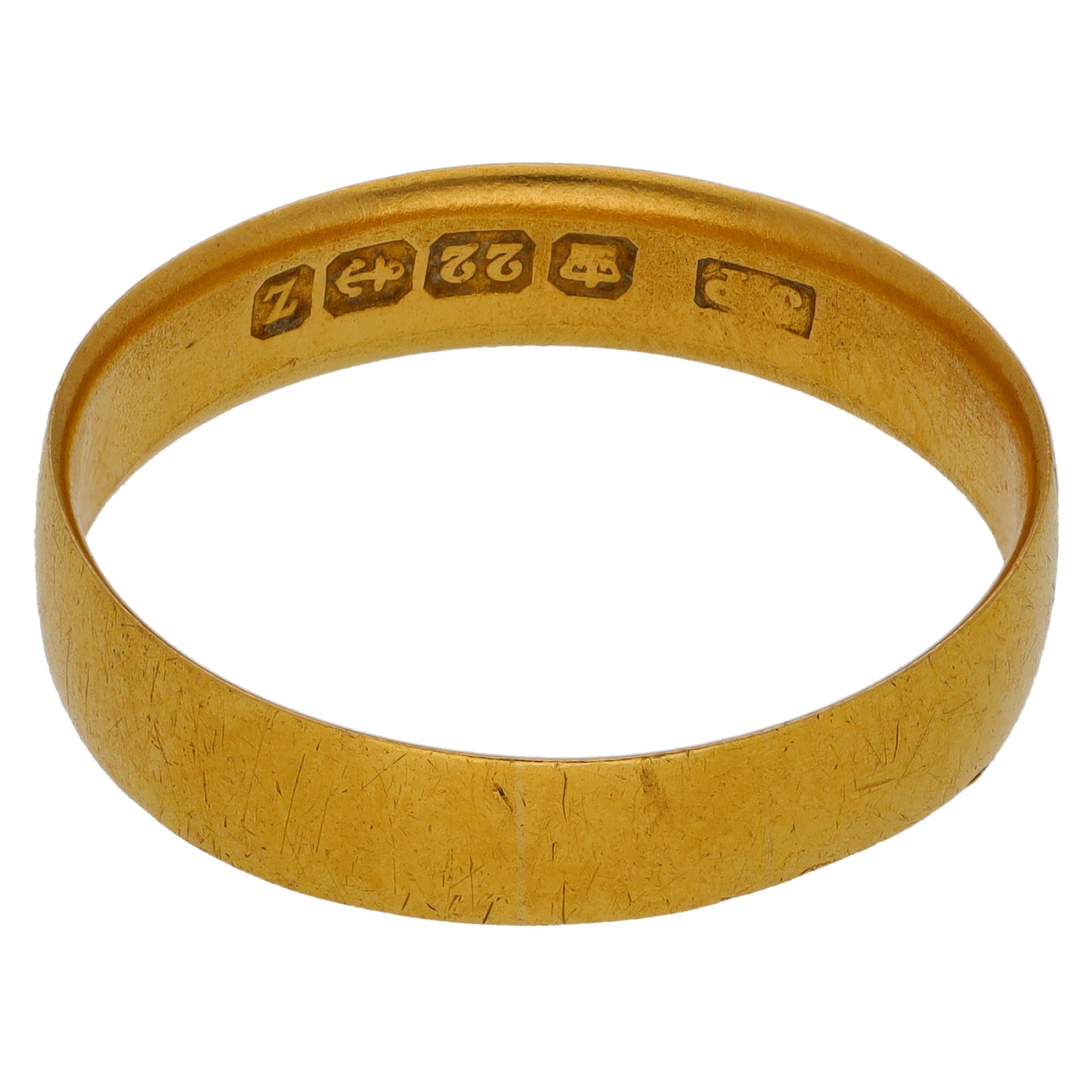 22ct Gold Plain Wedding Ring Size W