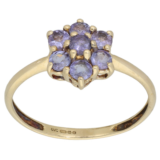 9ct Gold Tanzanite Dress/Cocktail Ring Size Q