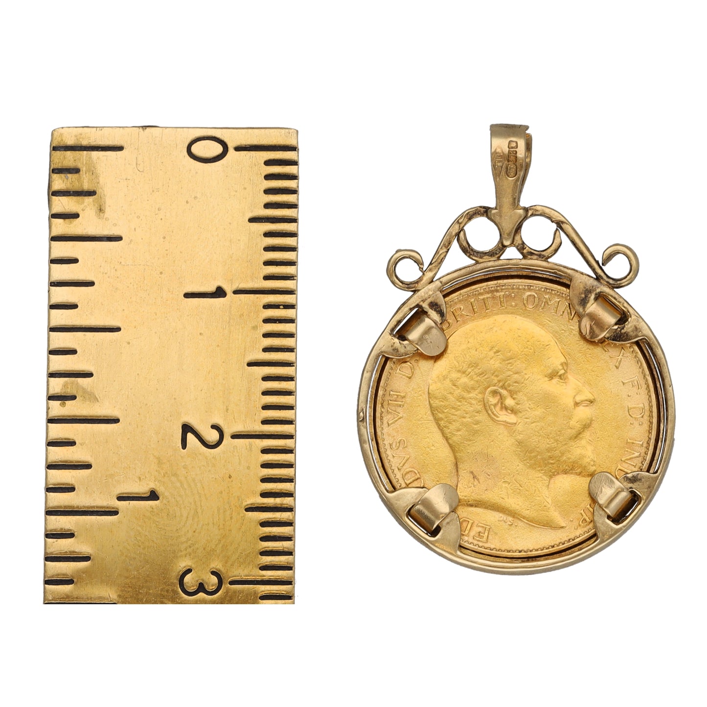 9ct Gold Half Sovereign Coin Pendant
