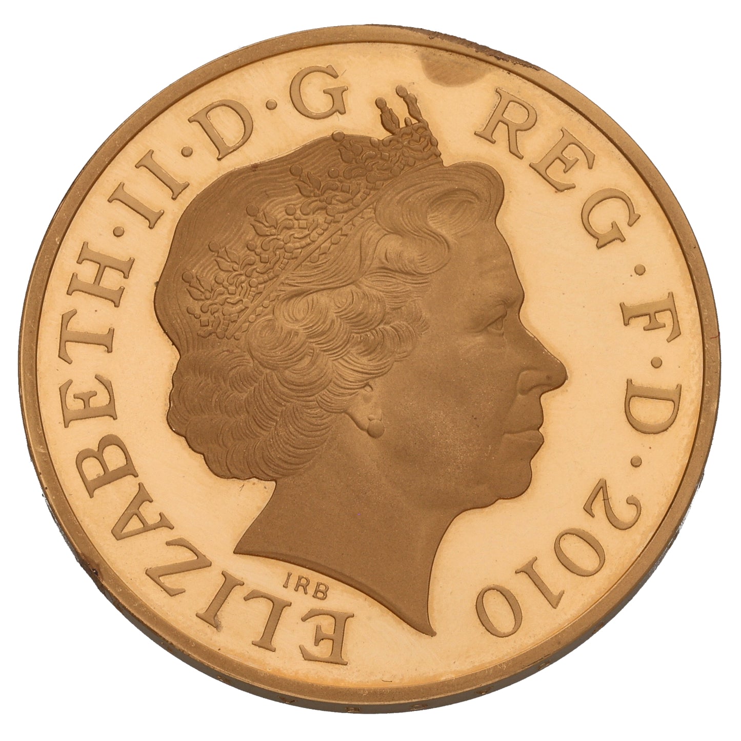 22ct Gold Restoration Of The Monarchy Five Pounds Coin 2010