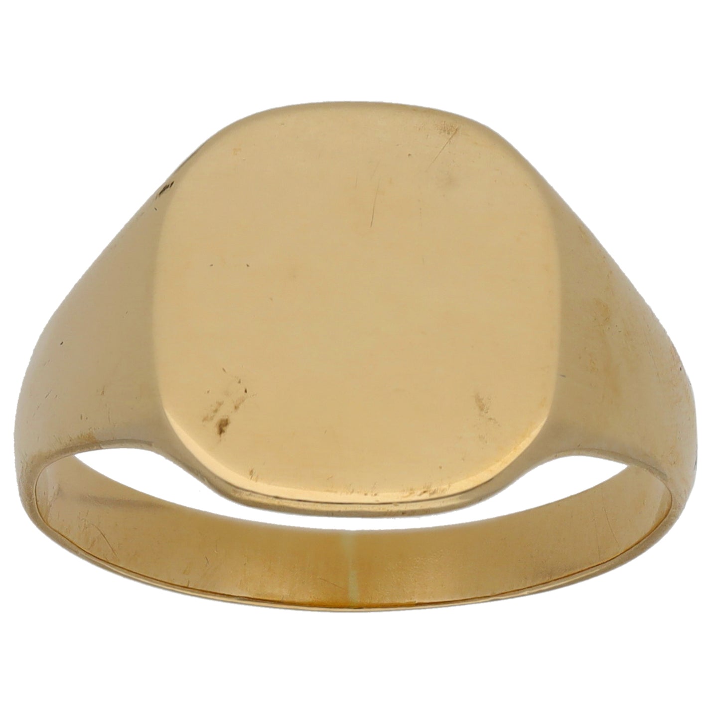 9ct Gold Plain Signet Ring Size Q