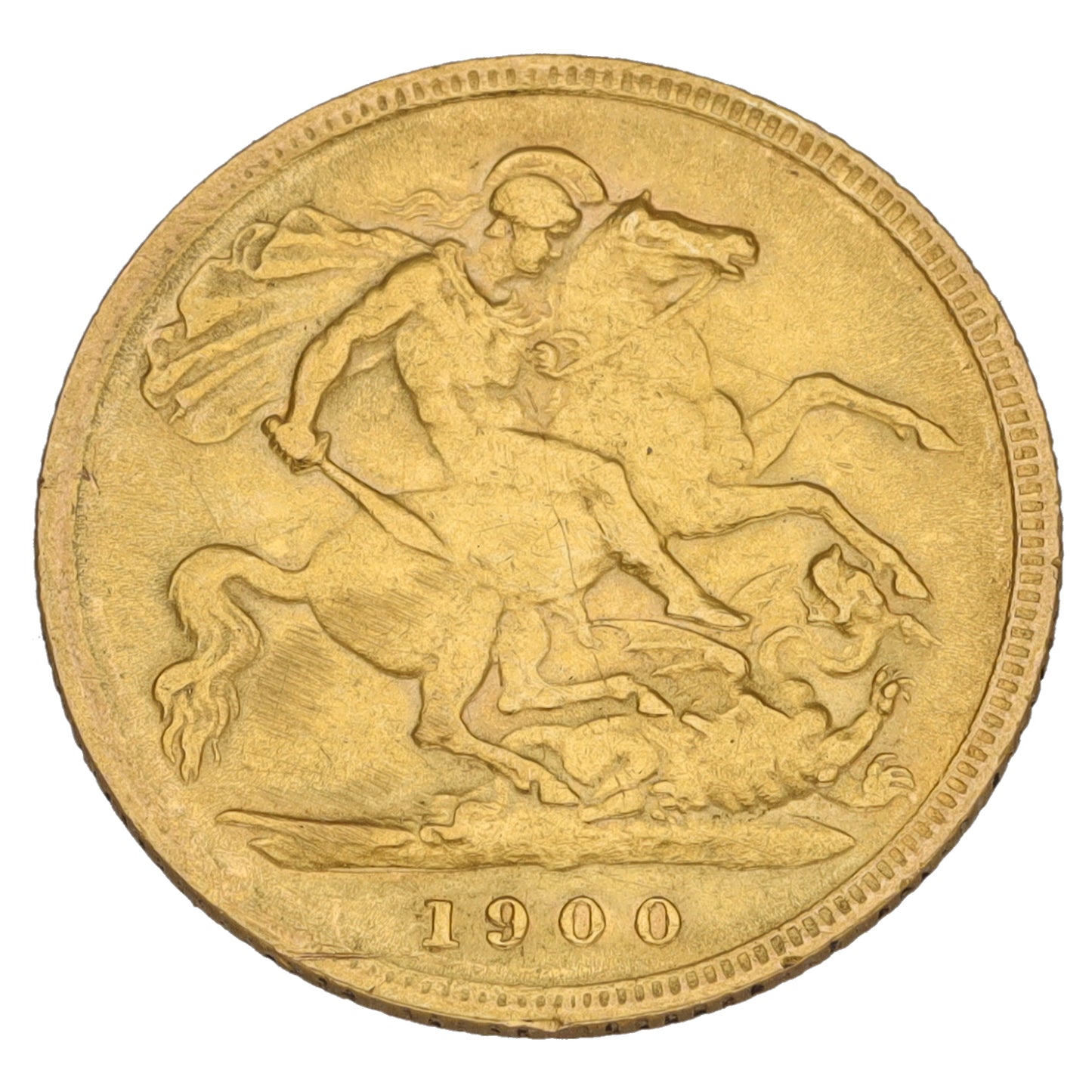 22ct Gold Queen Victoria Half Sovereign Coin 1900