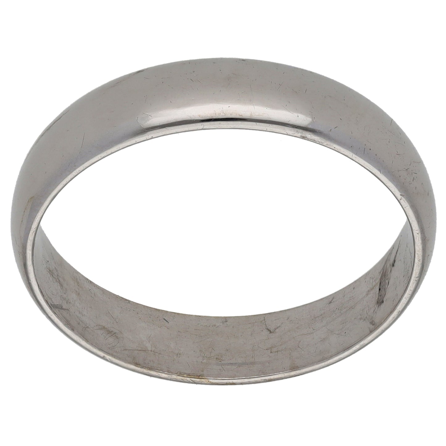 9ct White Gold Plain Wedding Ring Size V