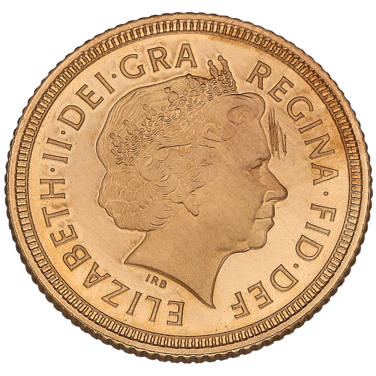 22ct Gold Queen Elizabeth II Half Sovereign Coin 2000