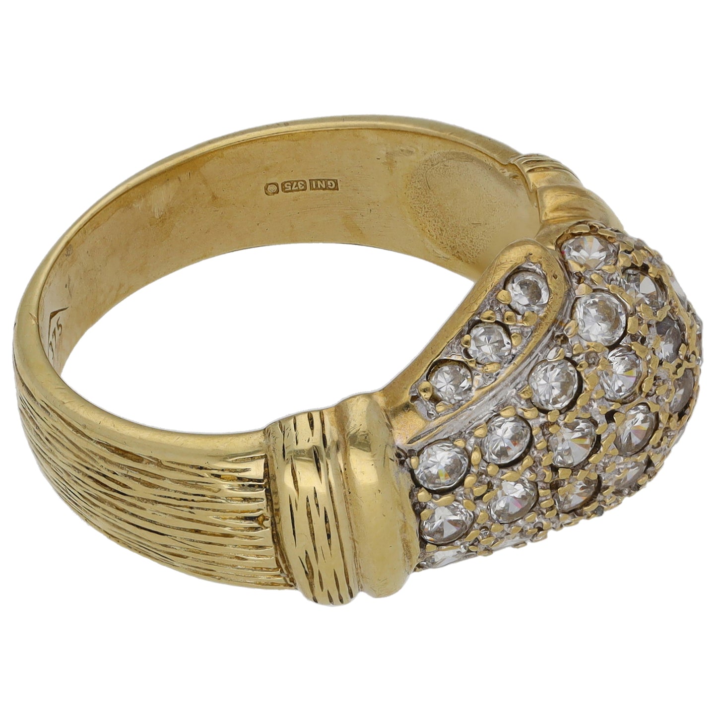 9ct Gold Cubic Zirconia Alternative Ring Size U