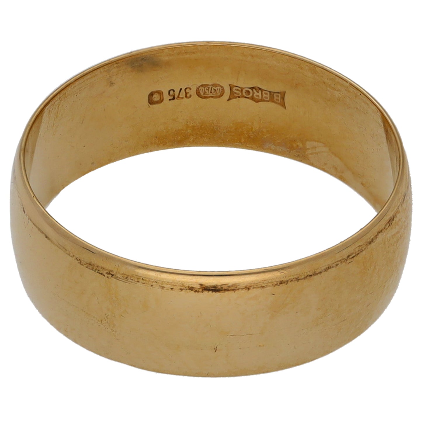 9ct Gold Plain Wedding Ring Size M