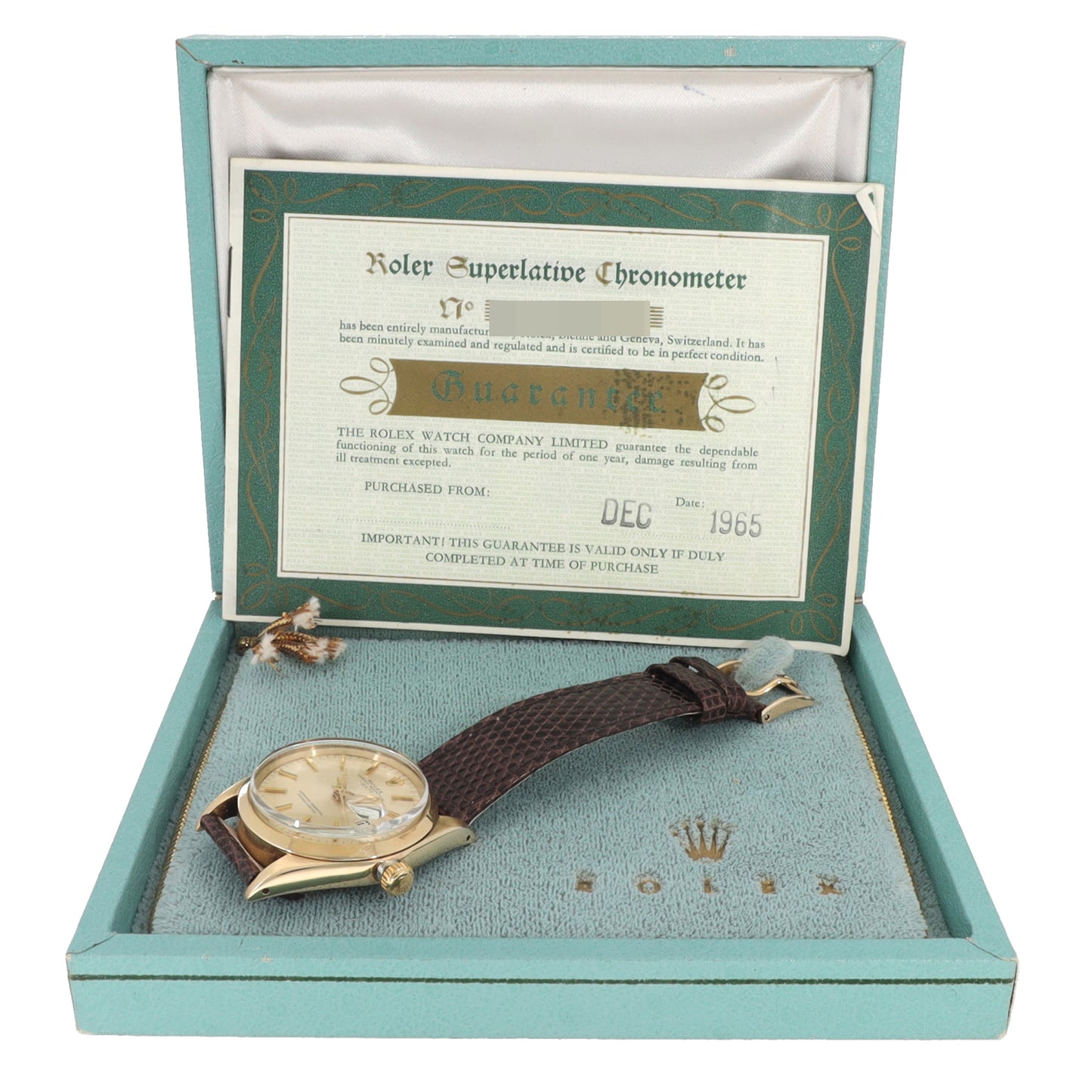 Rolex Date 1500 34mm Gold Watch
