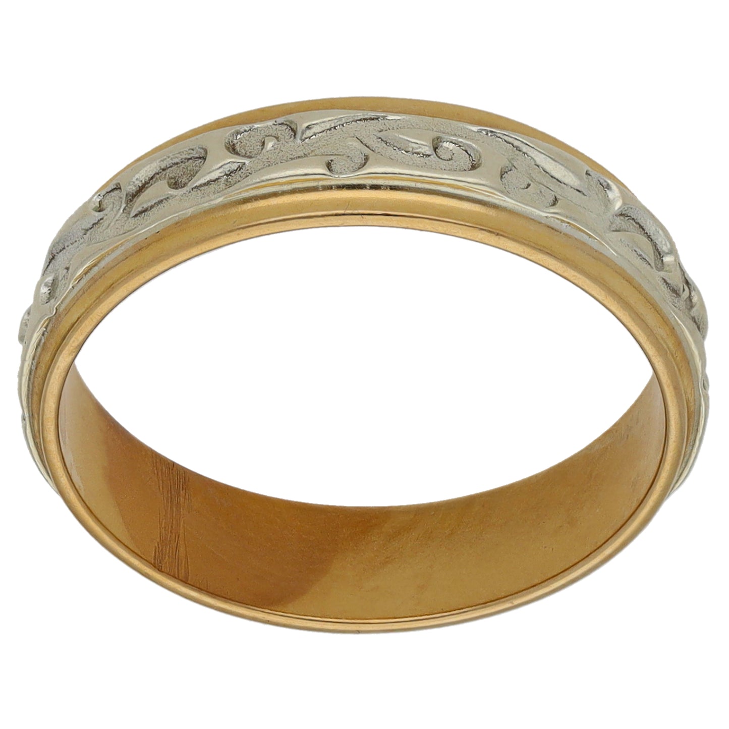 9ct Bi-Colour Gold Alternative Ring Size O