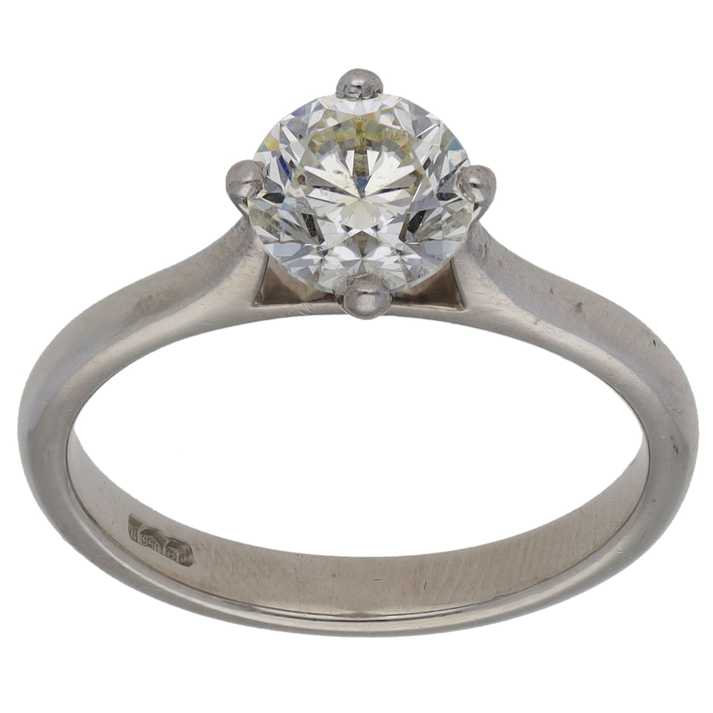 Platinum 1.00ct Diamond Solitaire Ring Size M