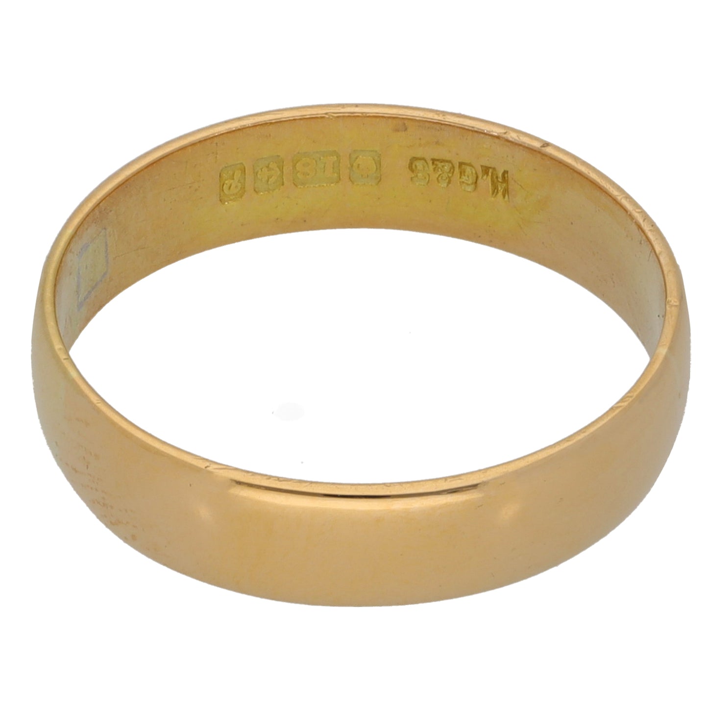18ct Gold Plain Wedding Ring Size Q