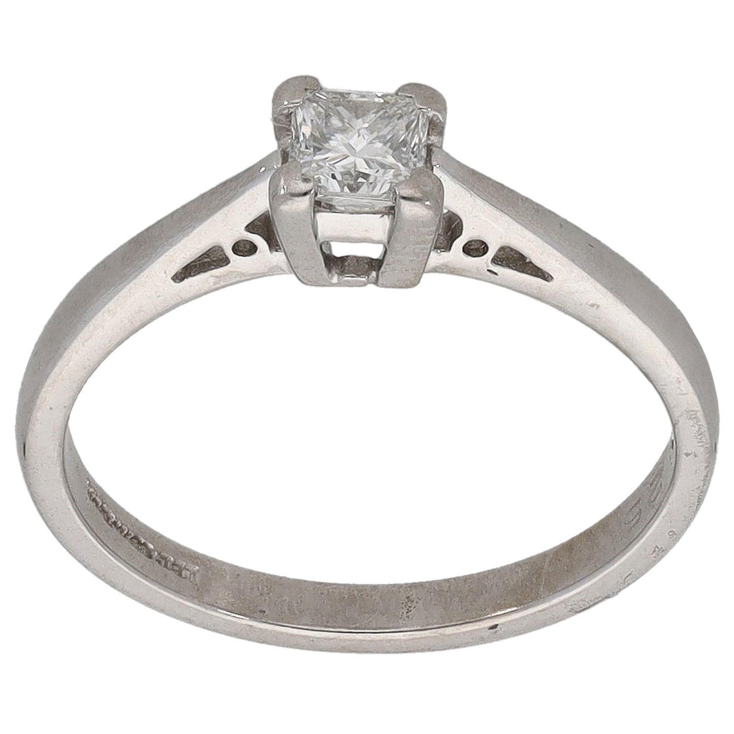 18ct White Gold 0.25ct Diamond Solitaire Ring Size L
