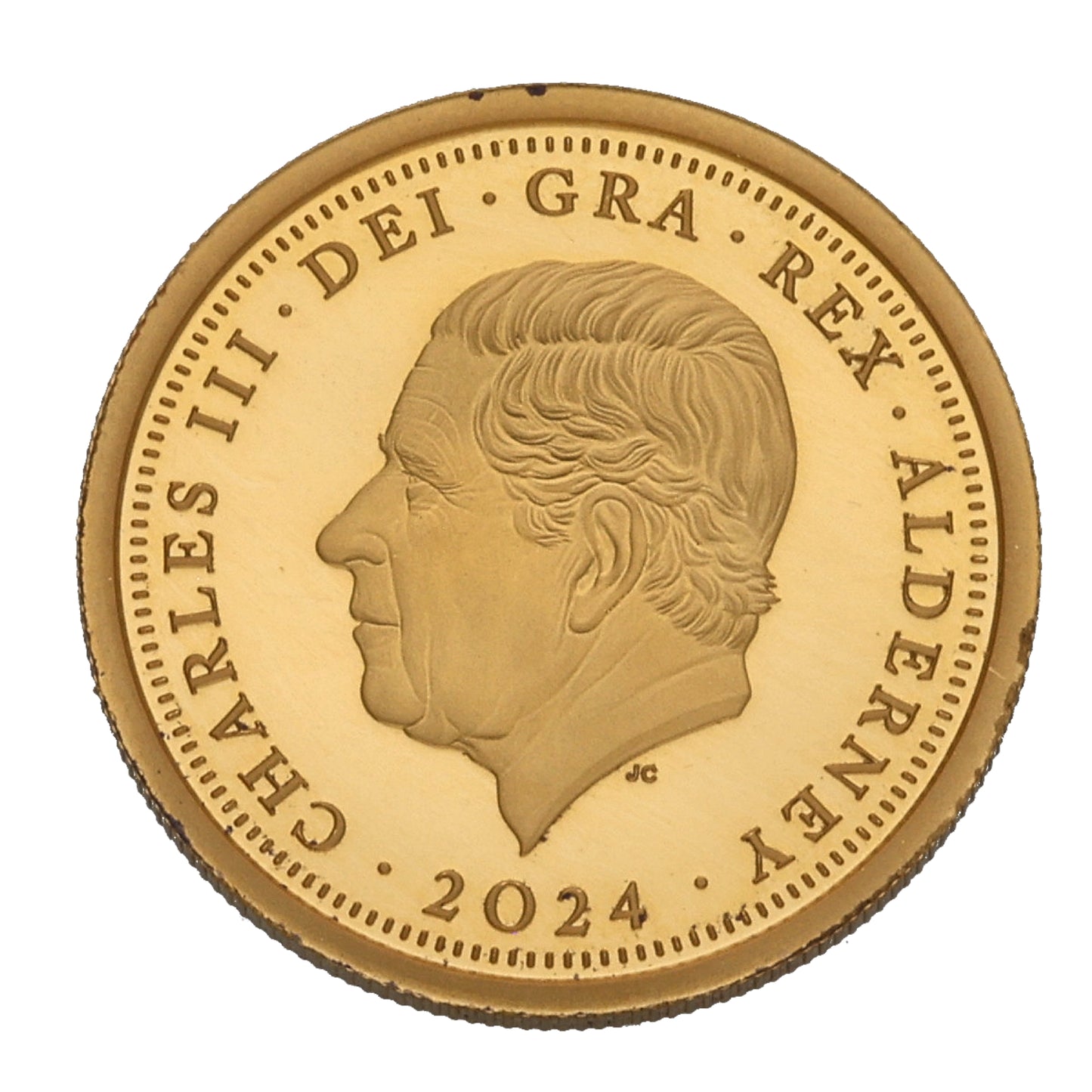 22ct Gold King Charles III D-Day 80 Years Half Sovereign Coin 2024