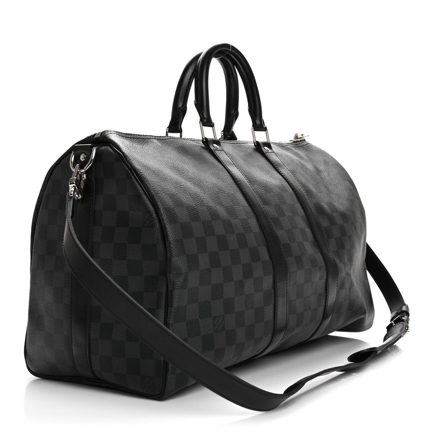 Louis Vuitton Keepall Bandoulière 45 Damier Graphite Coated Canvas Bag - Black