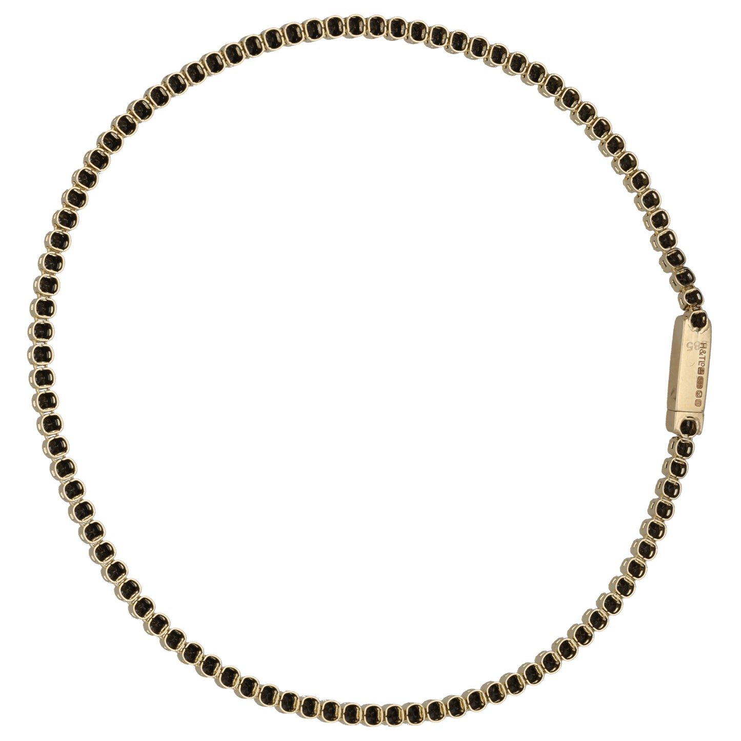 14ct Gold Imitation Gems Line/Tennis Bracelet
