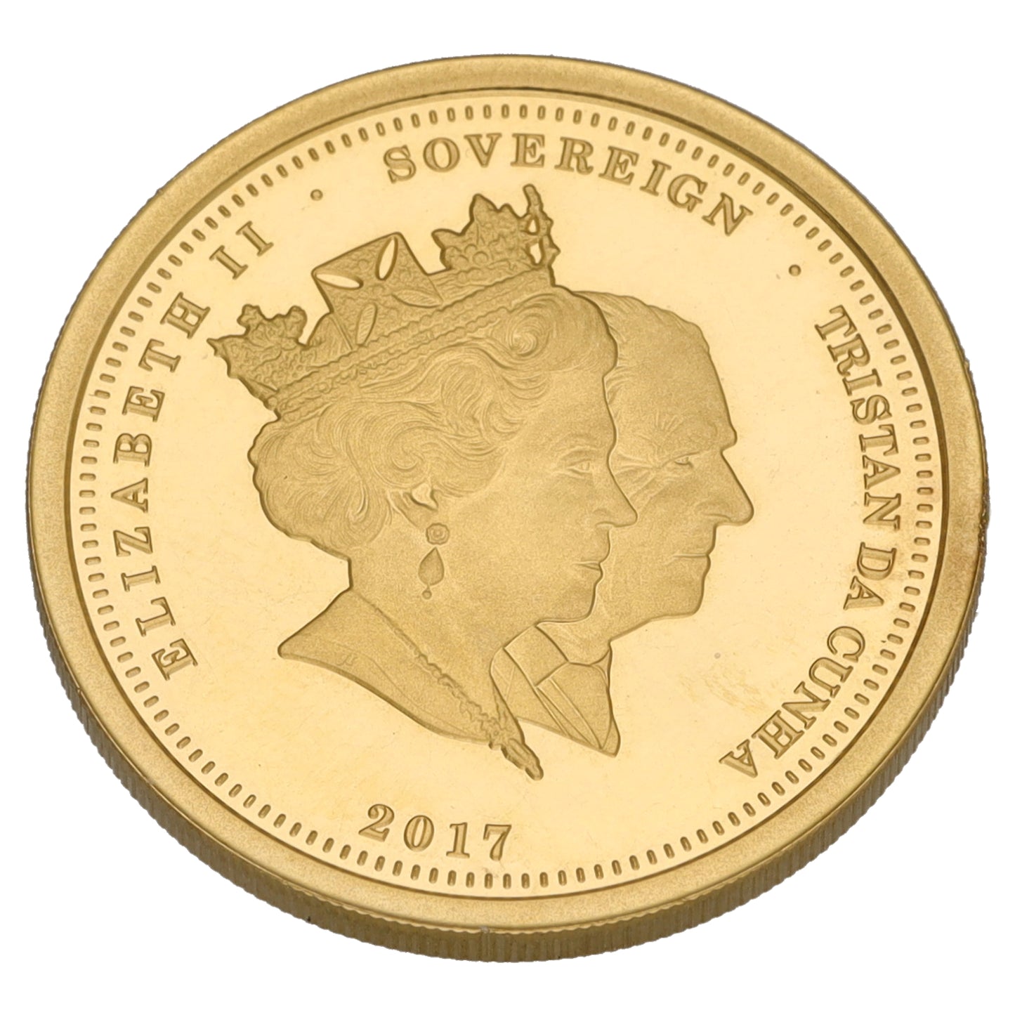 22ct Gold Elizabeth & Phillip Full Sovereign Coin 2017