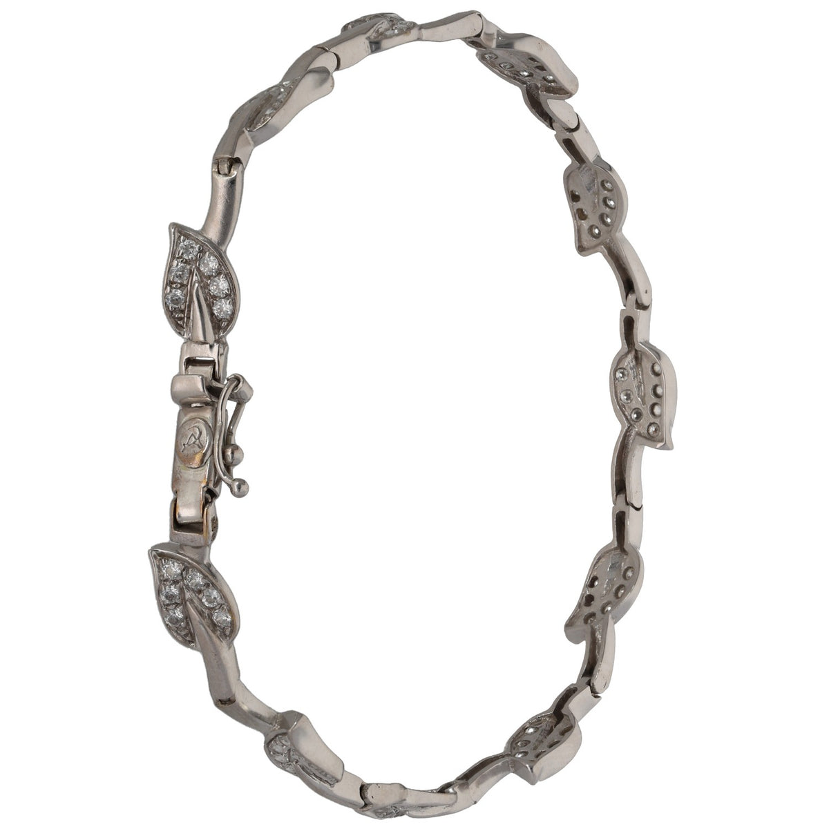 14ct White Gold Cubic Zirconia Fancy Bracelet