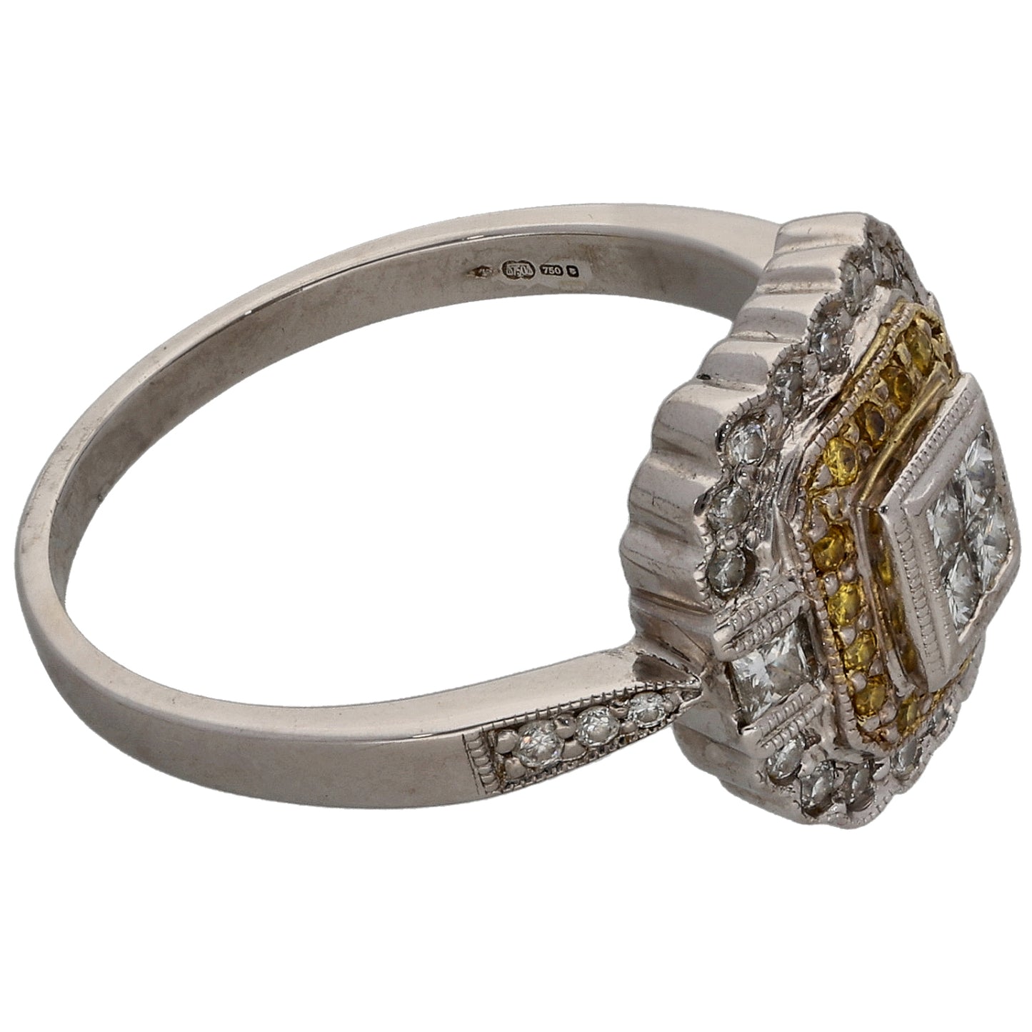 18ct White Gold 0.69ct Dress/Cocktail Ring Size Q
