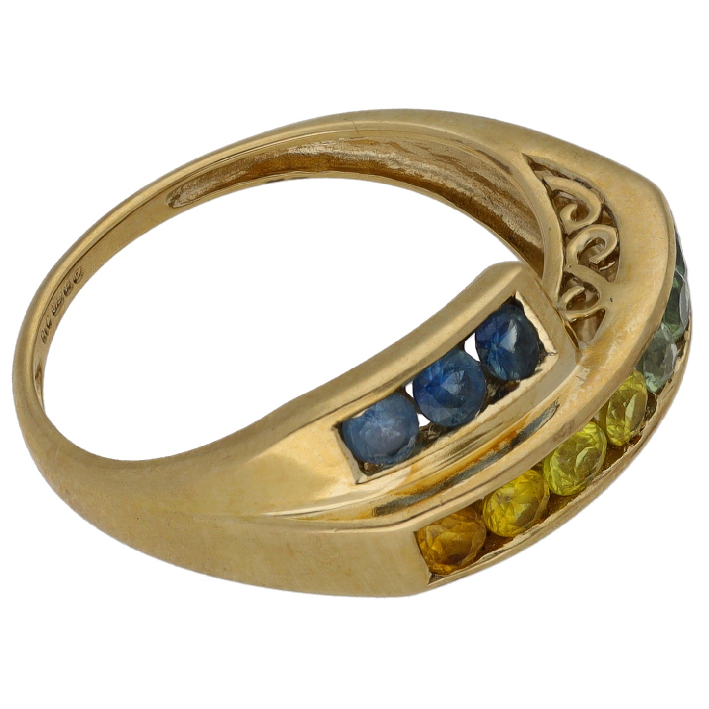 9ct Gold Sapphire Dress/Cocktail Ring Size N