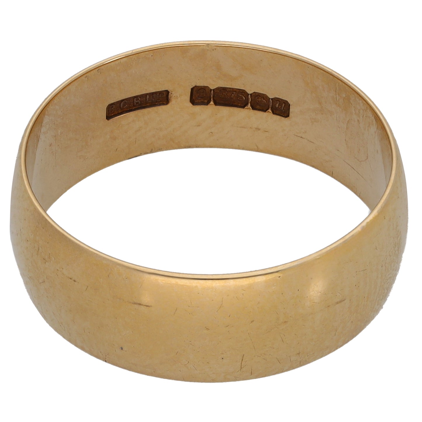 9ct Gold Plain Wedding Ring Size T