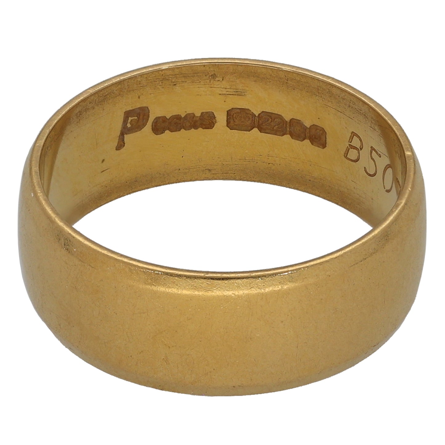 22ct Gold Plain Wedding Ring Size O