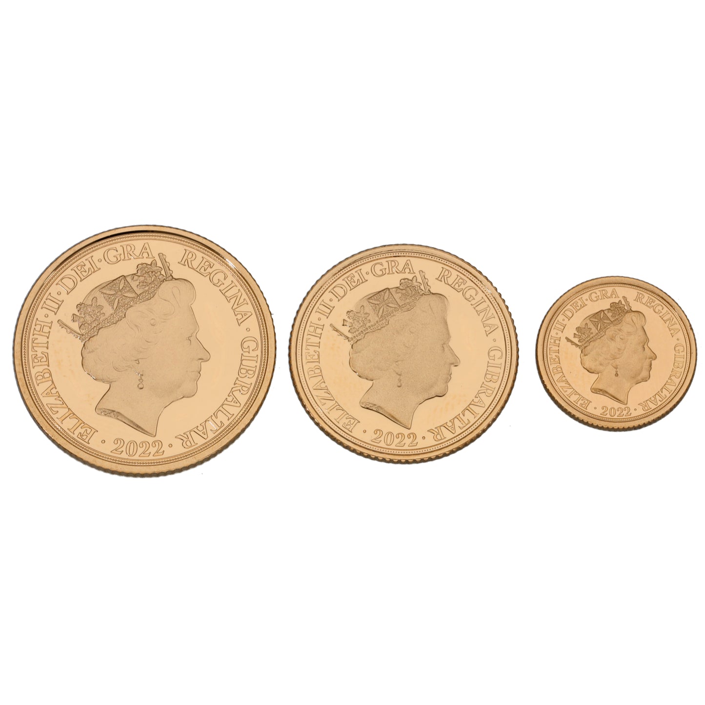 22ct Gold Queen Elizabeth II Platinum Jubilee Sovereign Coin Set 2022